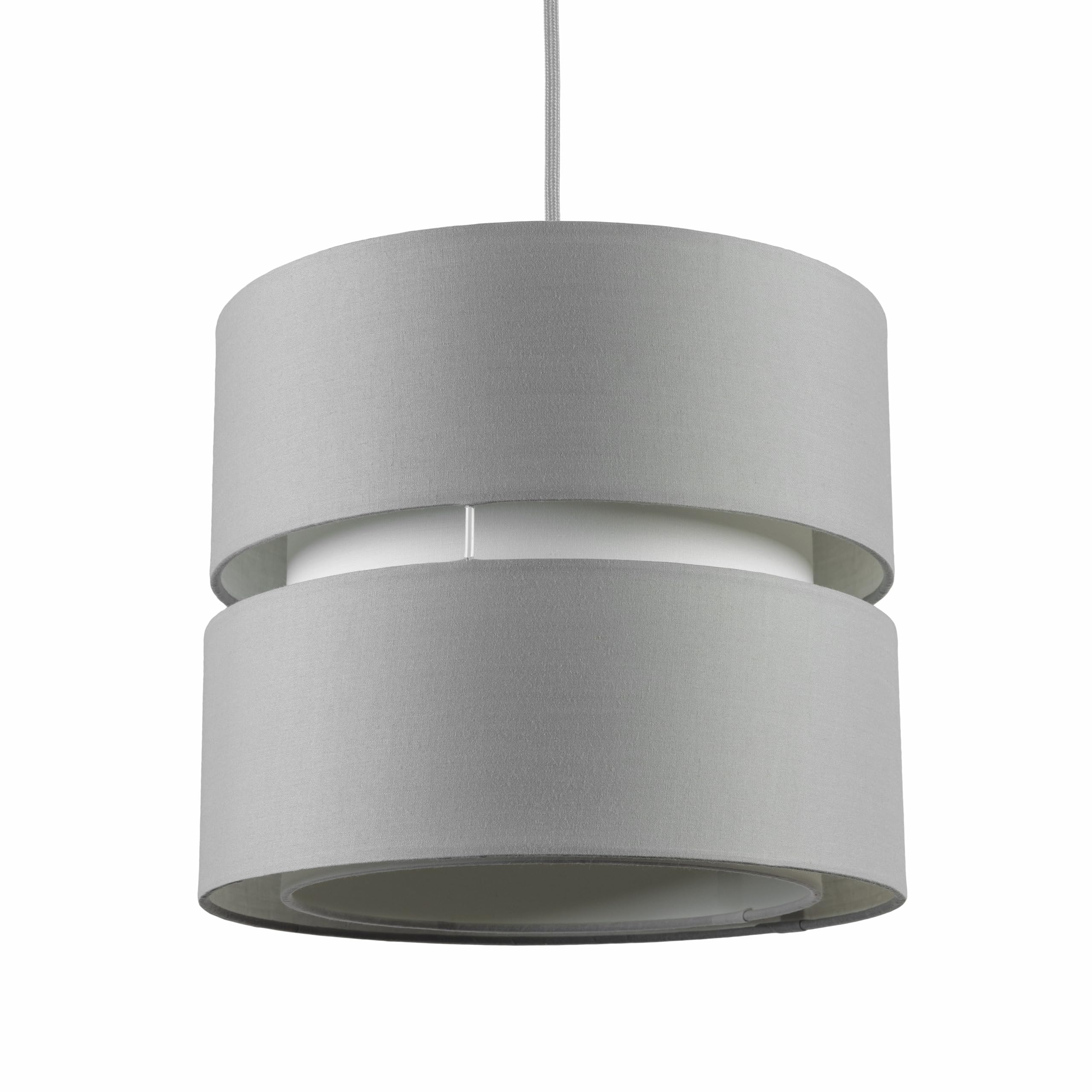 CGC Lighting Lampenschirm 2-lagig – 26 Cm Durchmesser, Schwarz, Für Decken- & Tischlampen, Bis 60 W