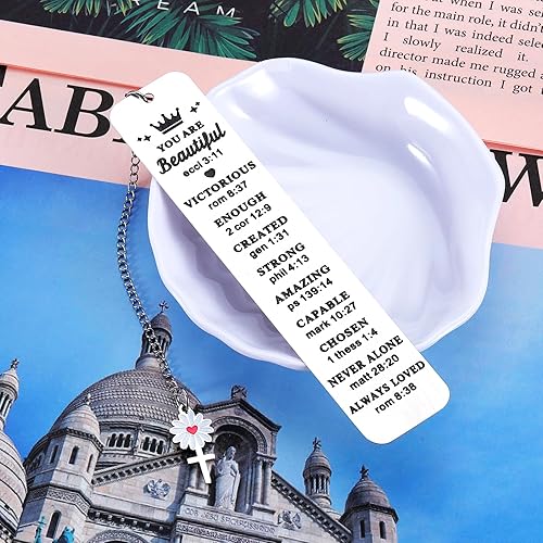 Miniatura 4 de Marcapáginas con versículos bíblicos para mujeres, regalos religiosos inspiradores para adolescentes, marcadores cristianos para amantes de los