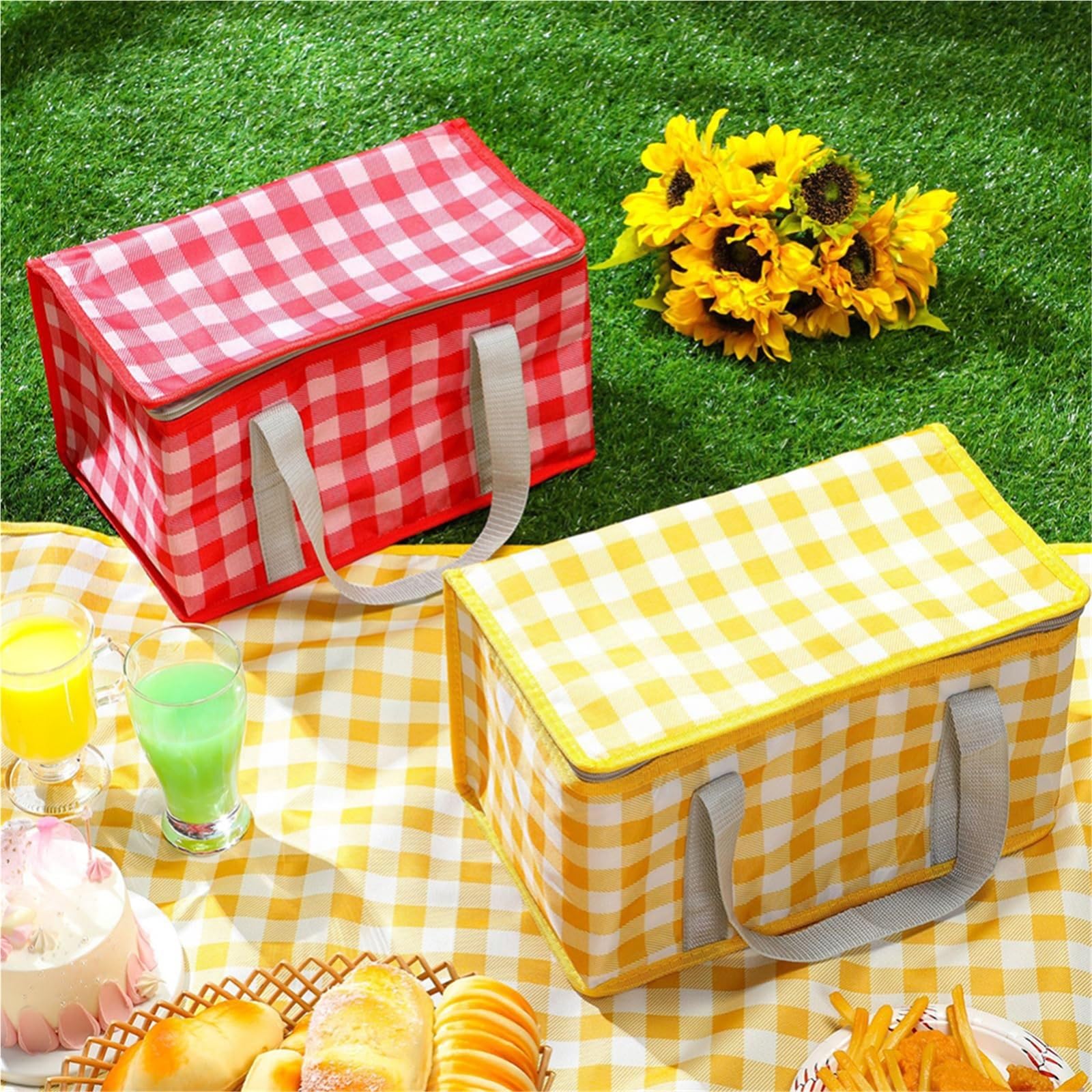 3 pezzi borsa da picnic grande scatola frigo esterna portatile termica isolata campeggio bevande Bento borse Per Il Lavoro