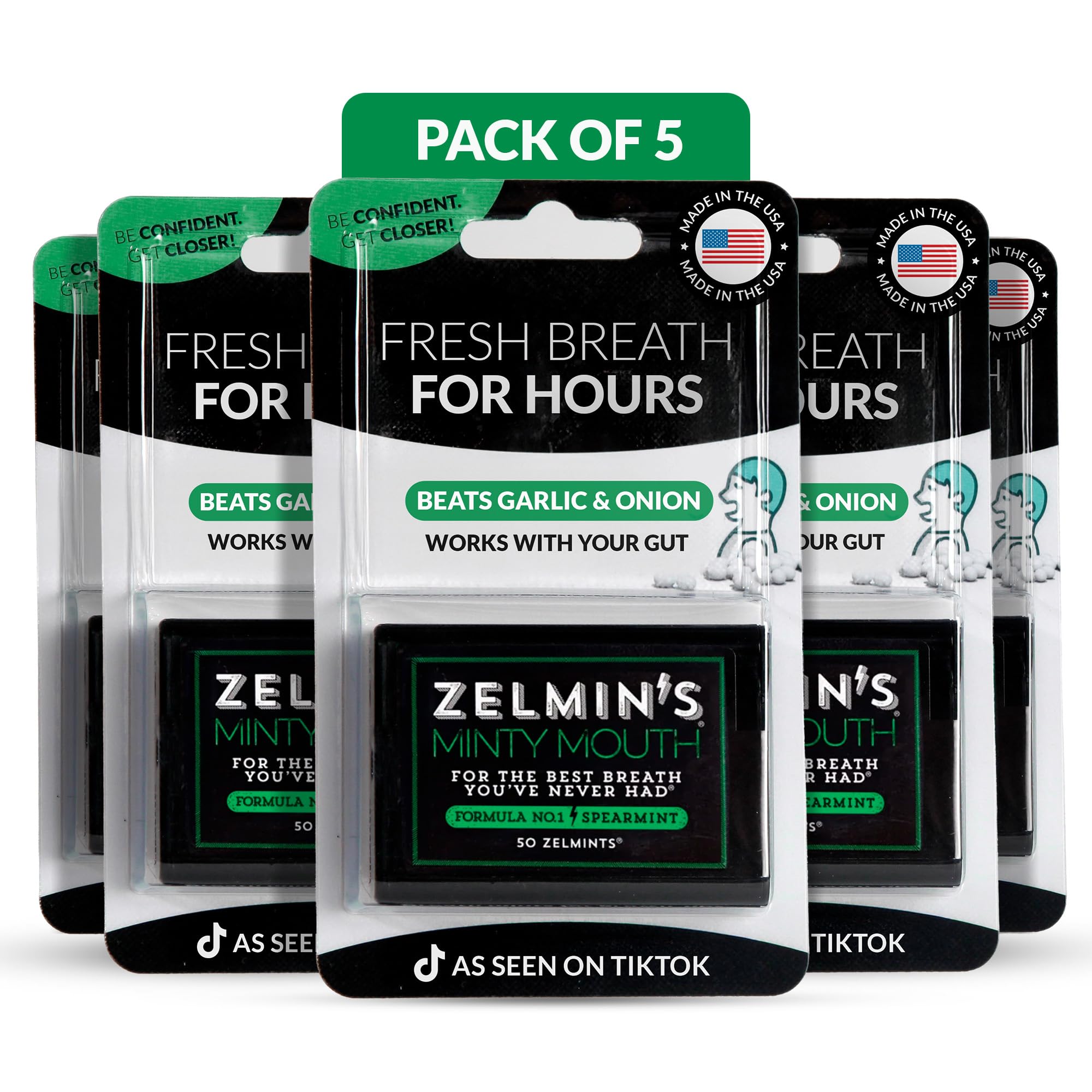 Amazon.com : Zelmin's Minty Mouth Breath Freshener - (5 Pack) Long
