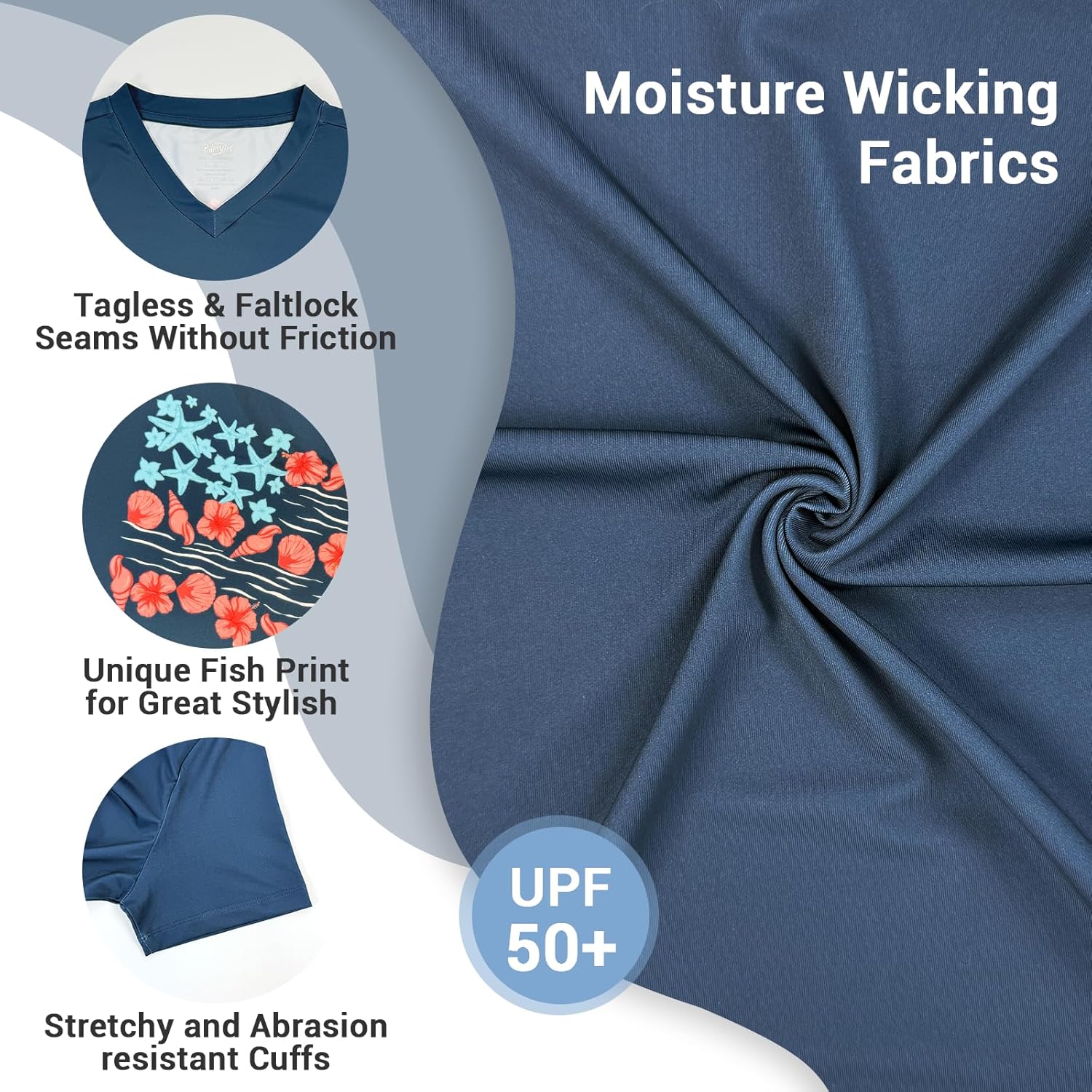 Palmyth Fishing Shirts for Women UPF 50+ Sun Protection Short Sleeve Lightweight Quick-Dry T-Shirt