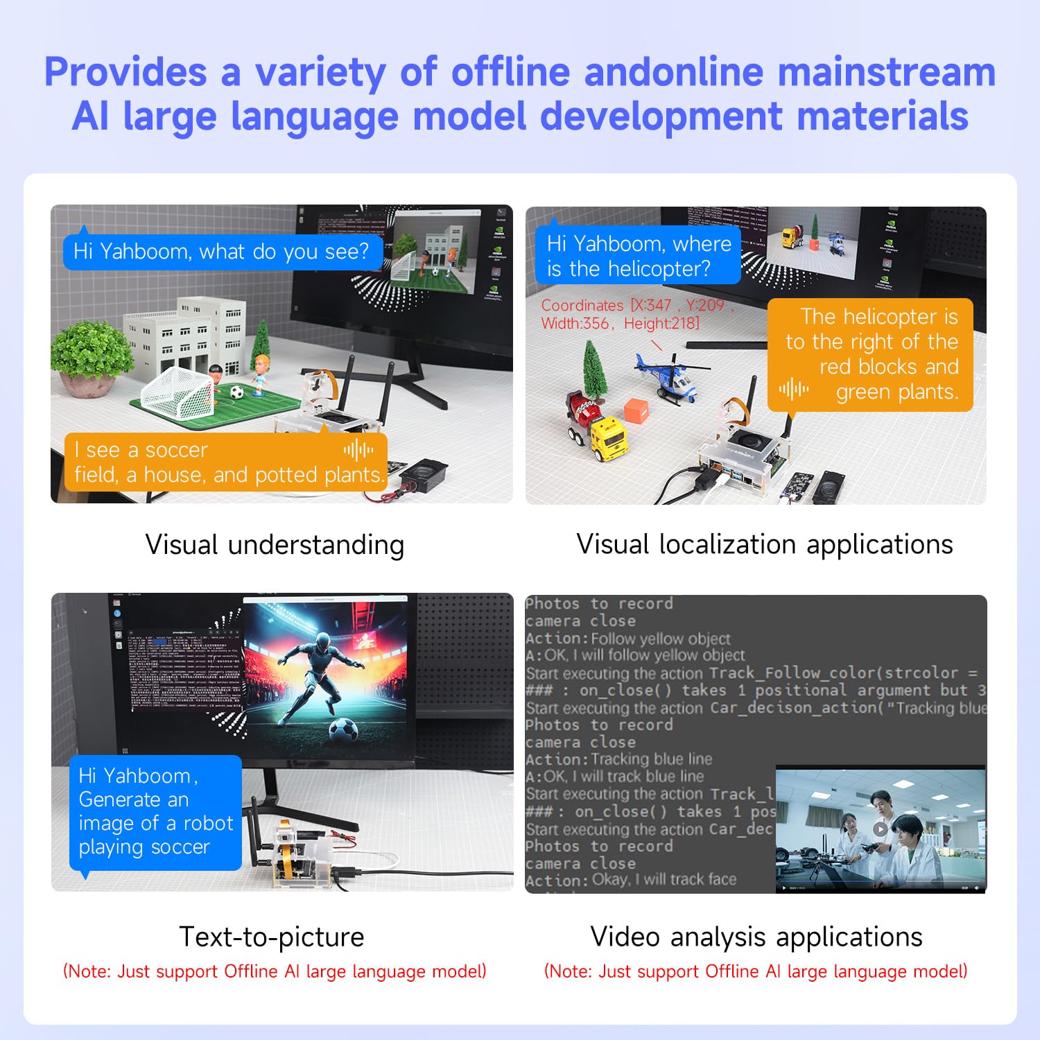 Yahboom Jetson Orin NX Super 16 Go de RAM 157 Tops Kit de développement Ubuntu Jetpack6.2 avec SSD de 256 Go, Bloc d'alimentation, pour Grand modèle AI (kit de développement Orin NX 16 Go)