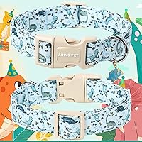 Vista 36 de Aring Pet Collar de algodón, ligero y ajustable, con hebilla de liberación rápida para perros pequeños, medianos y grandes, para cachorros, XS