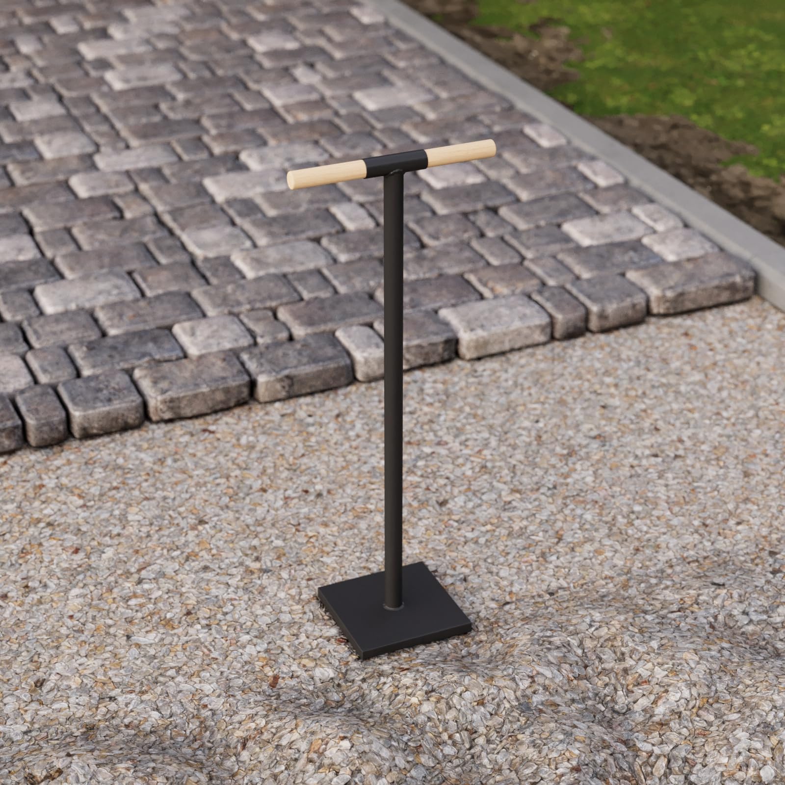 QLS Pilon à béton en acier 20 x 20 cm - Poids : 8 kg - Noir