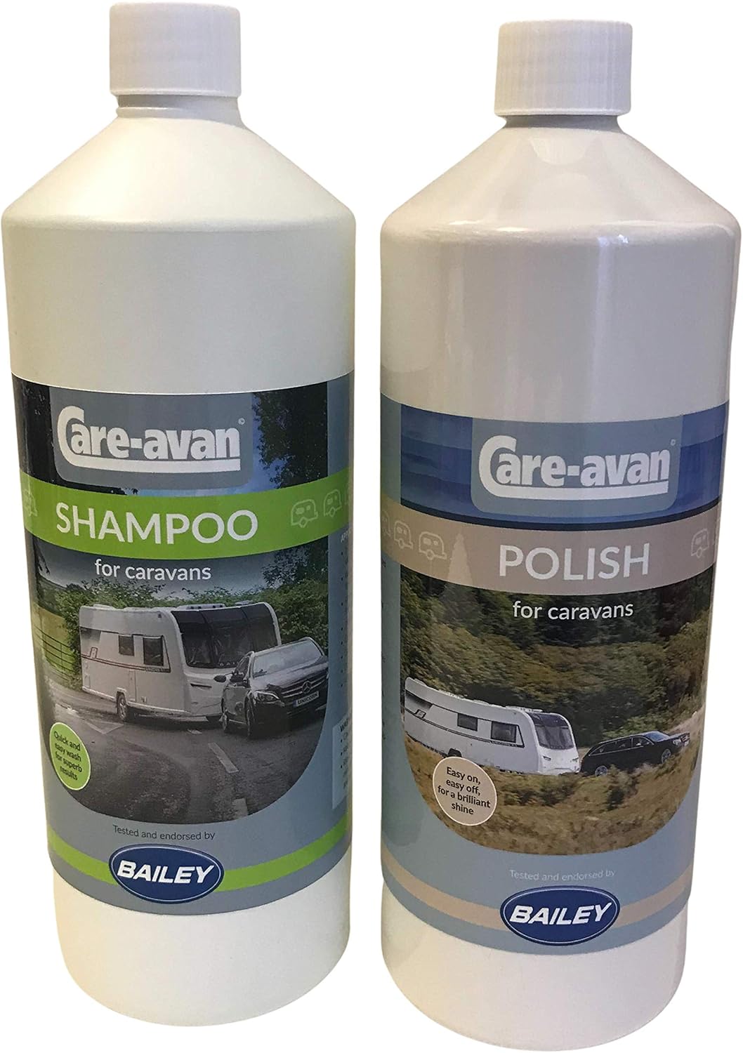 Caravan Shampoo 1 Ltr & Caravan Polish 1 Ltr by Careavan Endorsed by