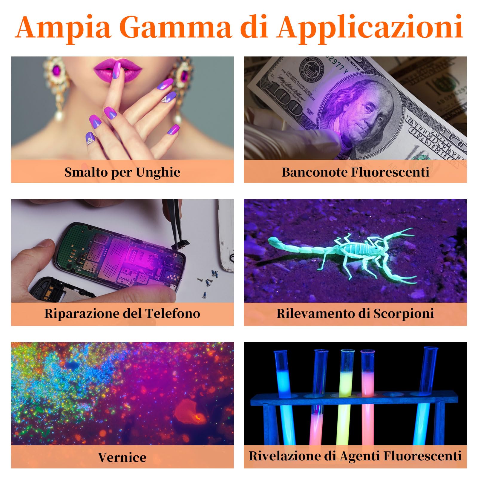 AISEELY Lampada UV per Unghie, Mini Lampada UV LED Unghie Professionale, 3W Lampada Unghie per Gel con Clip, 360° Testa Regolabile, Alimentazione USB Adatto per Manicure Accessori per Unghie Argento