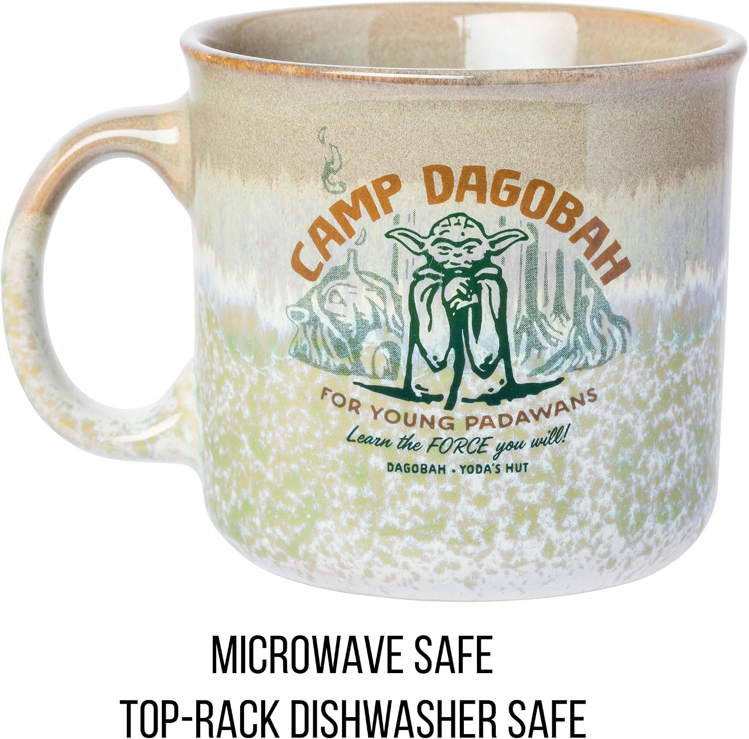 Silver Buffalo Star Wars Camp Dagobah High Gloss Reactive Glaze Ceramic Camper Mug Featuring Yoda, 20 Ounces image 3