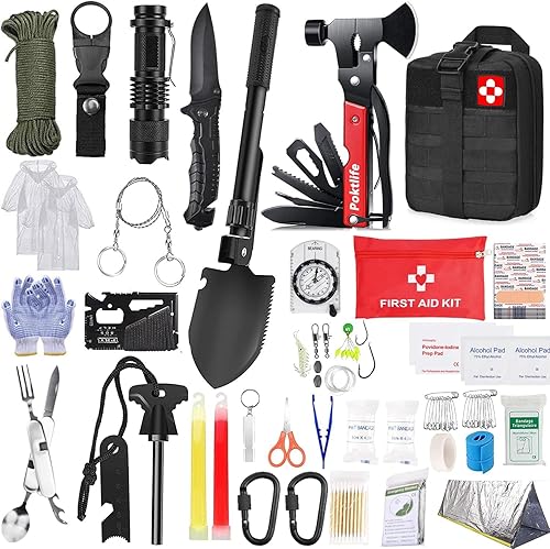 Miniatura 1 de 163 kits de supervivencia de emergencia y kit de primeros auxilios equipo táctico de campamento equipo de supervivencia y equipo para terremoto para
