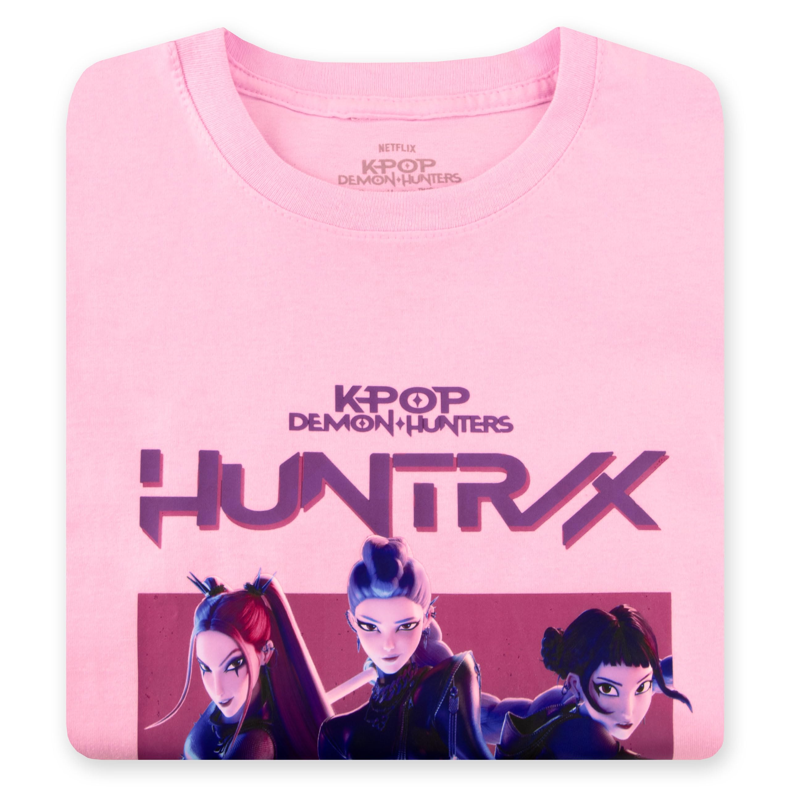 KPop Demon Hunters T-Shirt Enfant, Huntrix T Shirt Fille, Kpop Vetement Fille, Chemise Ete Filles A Manches Courtes