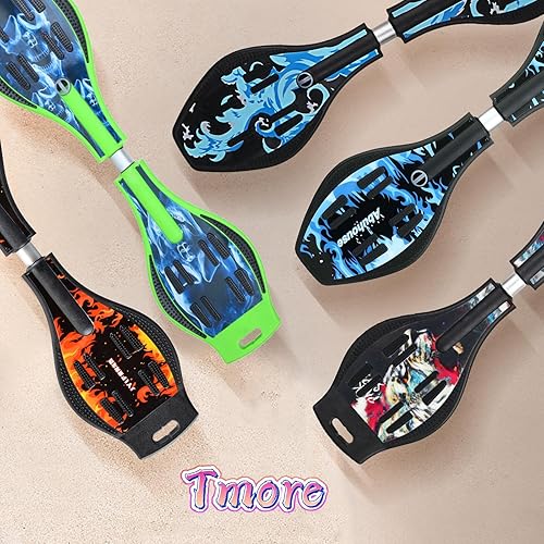 Miniatura 7 de Tmore Deluxe Junior - Tabla giratoria con ruedas de 360 grados, con ruedas iluminadoras, diversión y visibilidad, tablero giratorio duradero para