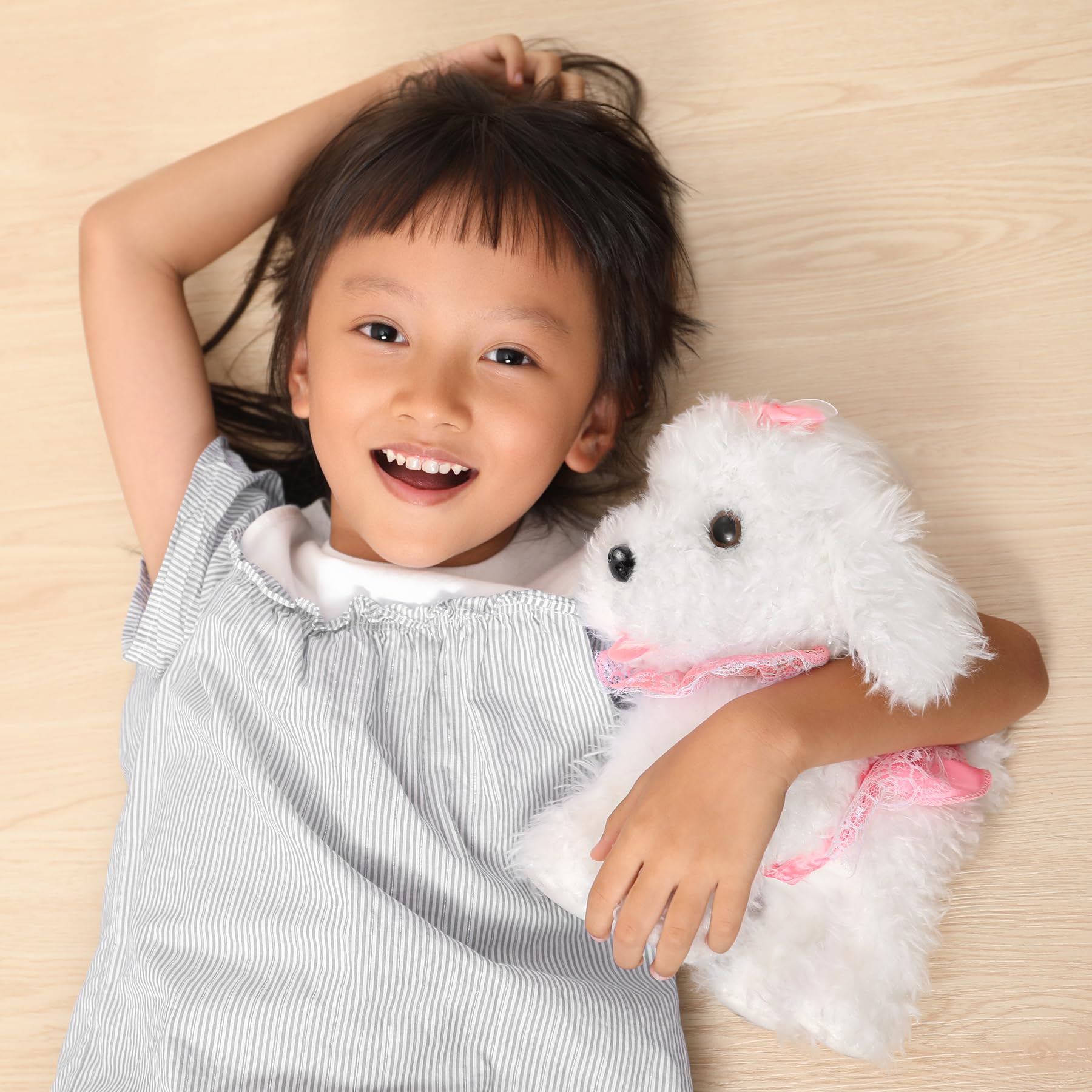 OR OR TU Control Remoto Felpa Electrónica Interactivos Juguete Perro Mascota para Niñas Caminando y Ladrando,Agitar Cola Educación Temprana Regalo de Cumpleaños para Niños 3 4 5 6+ Años