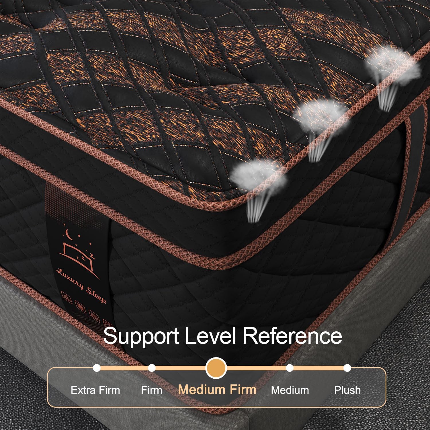 14" Full Size Mattress in a Box - Medium Firm Gel Memory Foam Hybrid with Pocket Springs for Maximum Support & Pressure Relief