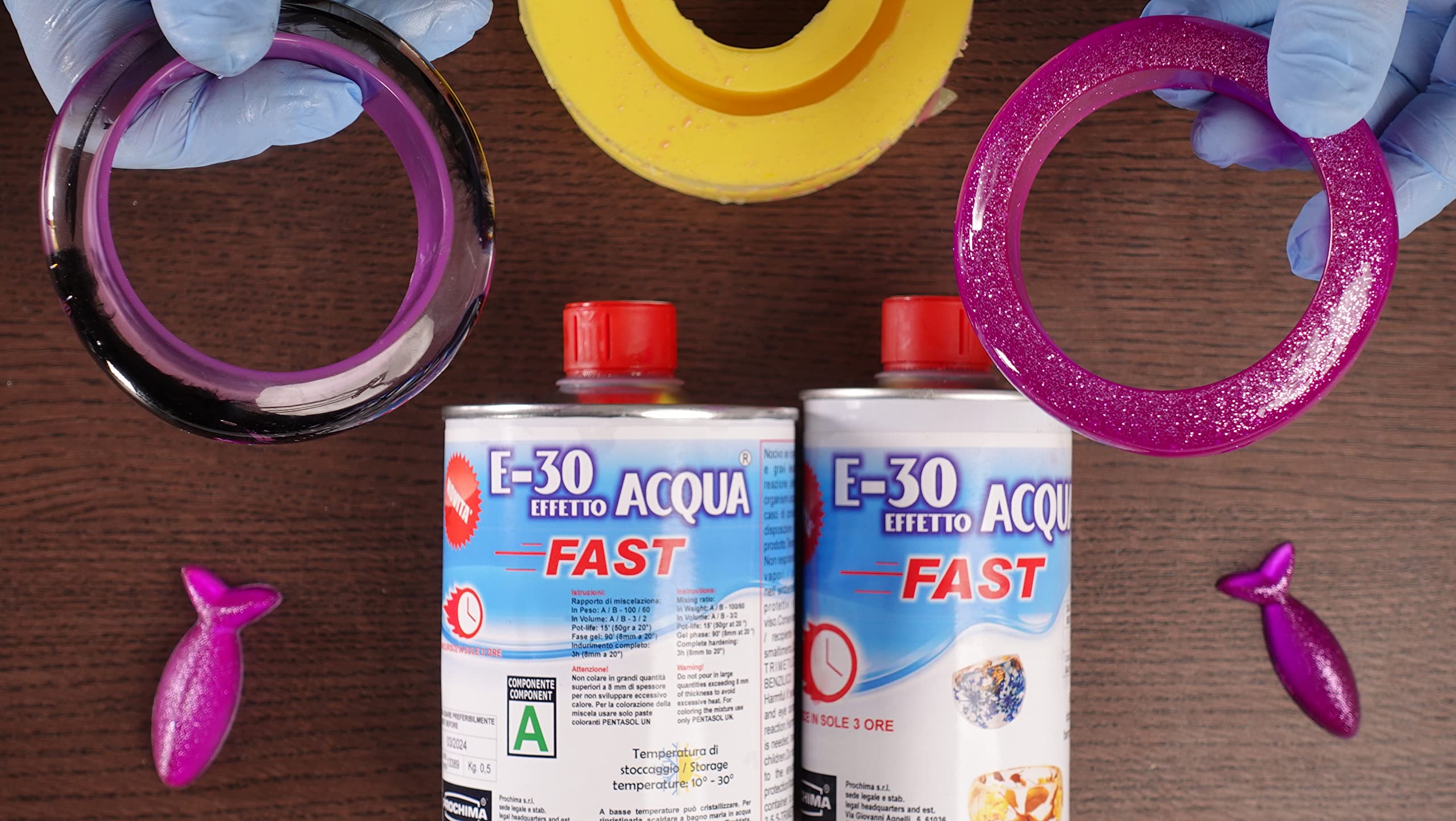 RESINA EPOSSIDICA TRASPARENTE, E-30 Effetto Acqua A+B, Certificata Atossica, 800 GR