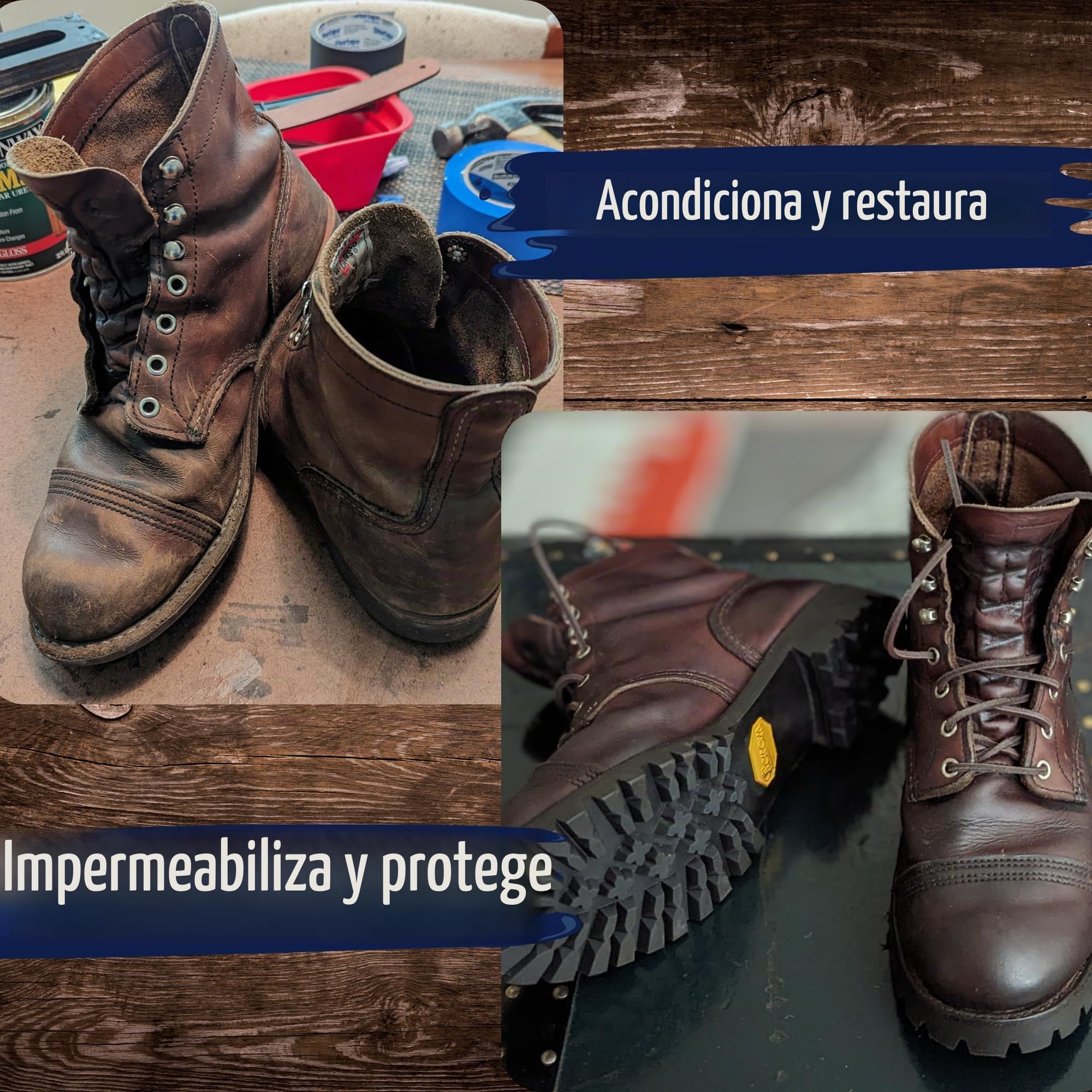 Huberd's Shoe Grease (212.6 g) - Acondicionador e Impermeable para Cuero Desde 1921. Impermeable, suaviza y acondiciona Botas, Zapatos, Bolsos, Cinturones, Chaquetas, Asientos de Coche, Guantes,