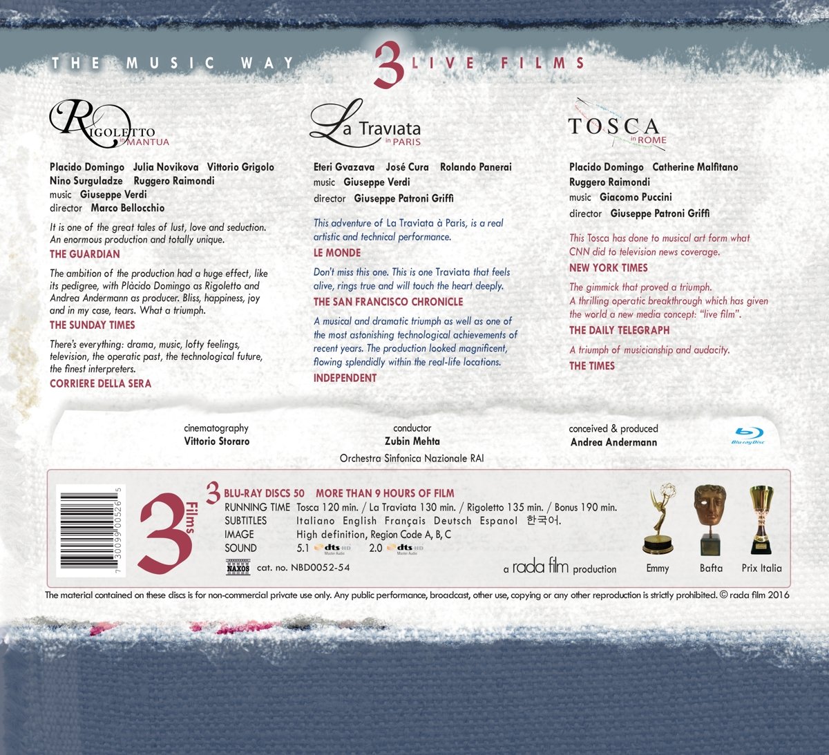Verdi: La Traviata, Rigoletto & Tosca