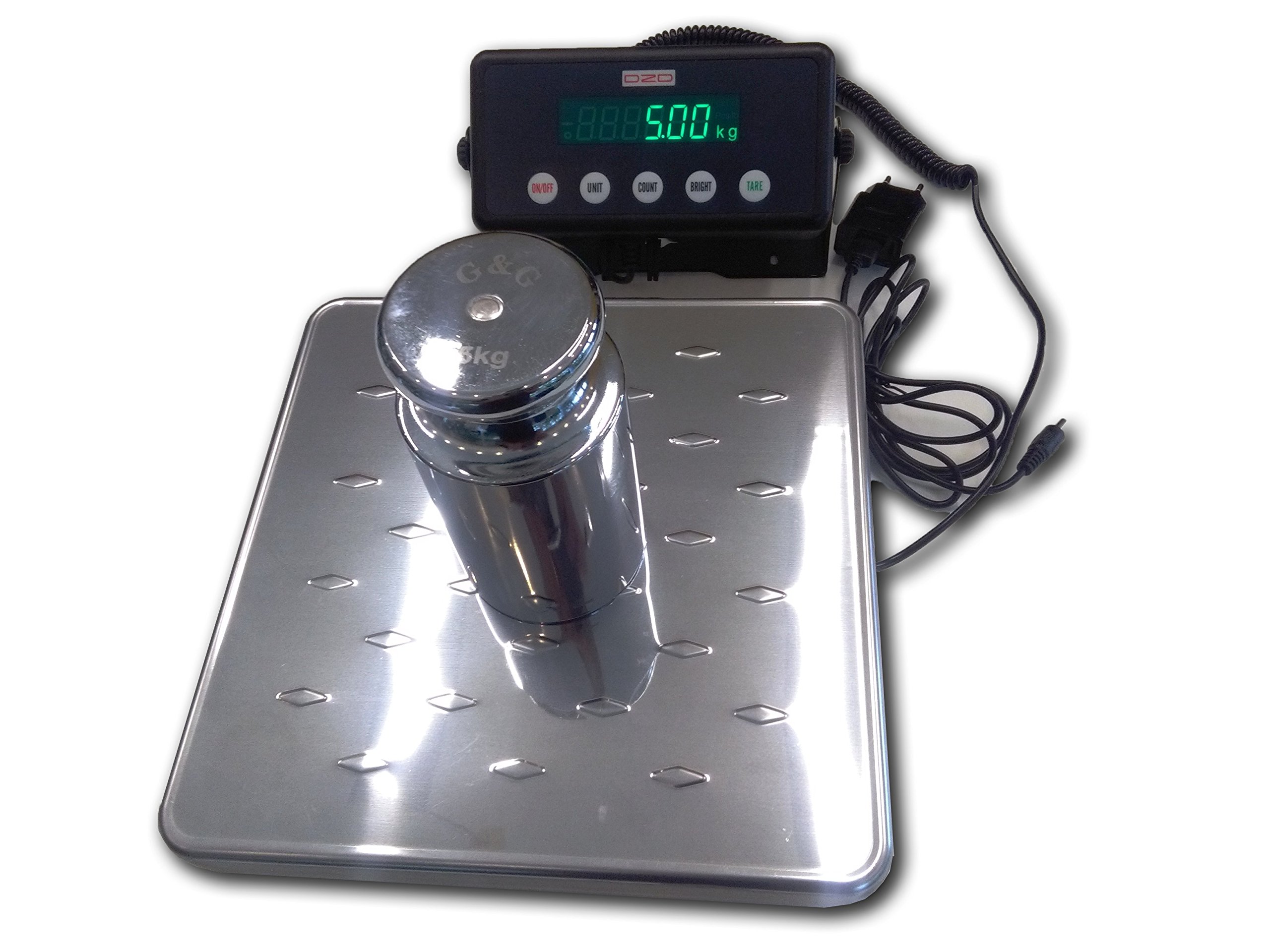 Pèse-colis Bluetooth Plate-forme LED 27 cm x 27 cm 100kg/200kg DJ-SA