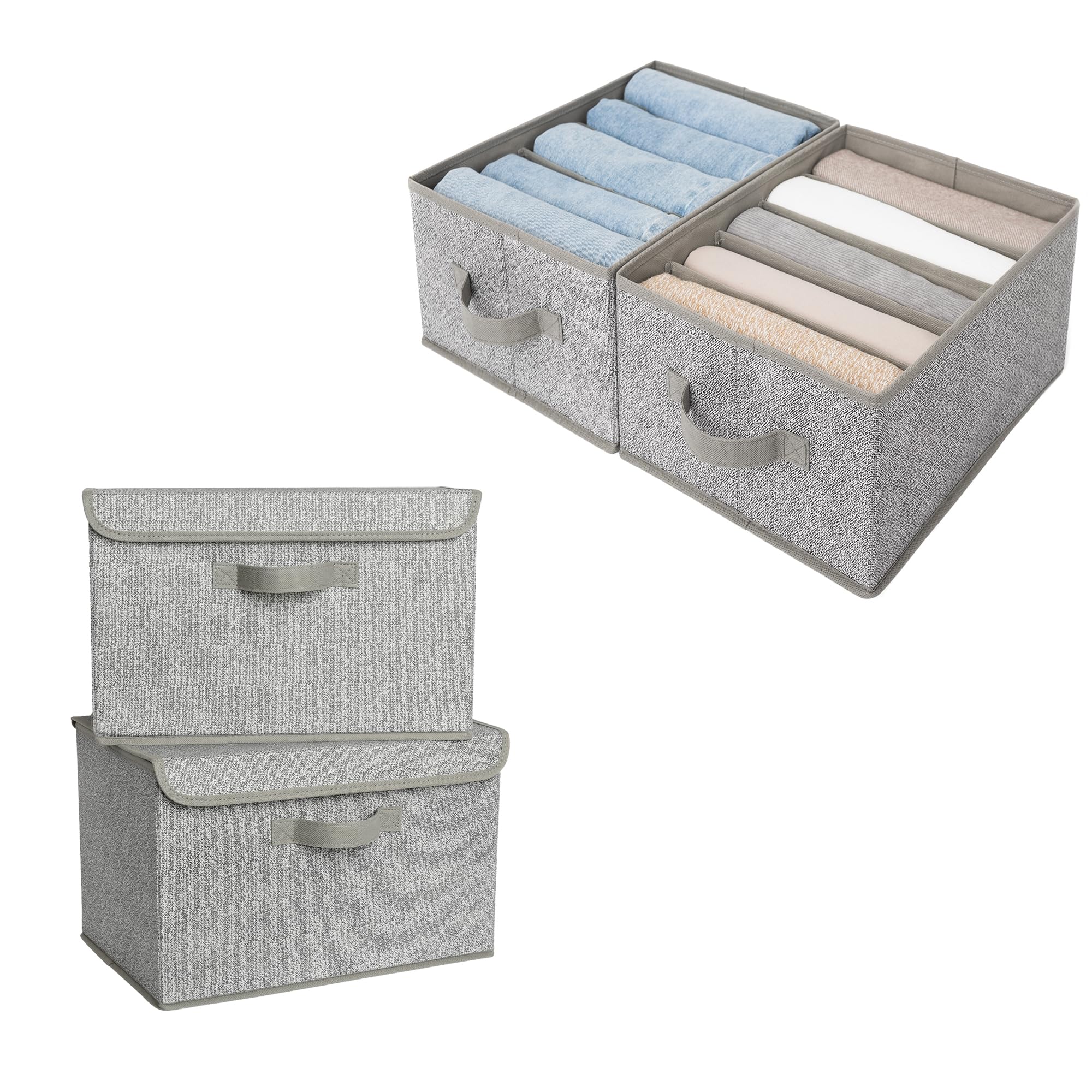 GRANNY SAYS Set di Scatole Portaoggetti con Coperchio e Organizer Armadio Salvaspazio