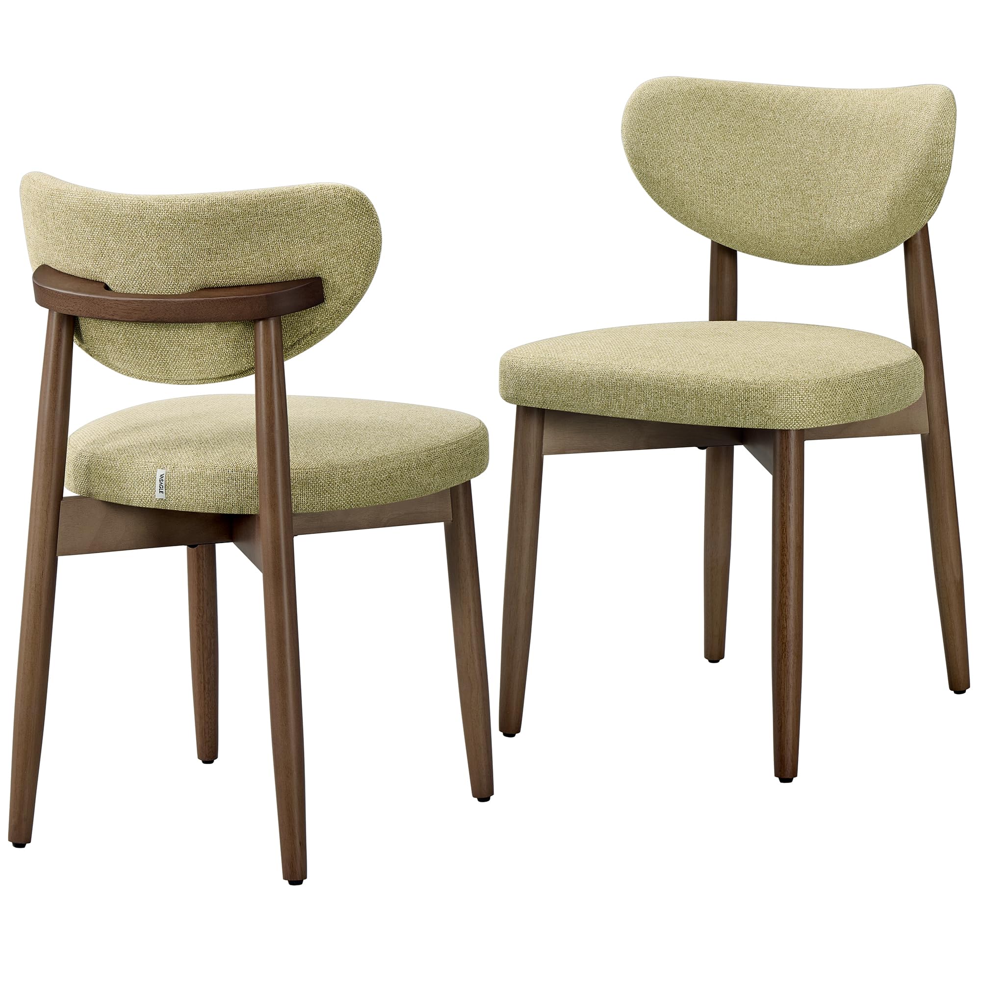 VASAGLE Lot de 2 Chaises Salle à Manger, Dossier Incurvé