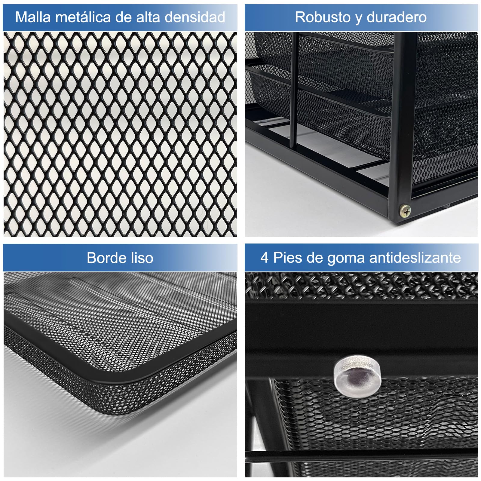 PUNCIA Cajonera con 6 Cajones Organizador Bandejas Oficina de Documentos A4 | Archivador Metálico de Papel Clasificador para Escritorio Armario Metal Mesa Caja de Almacenamiento Material de Oficina