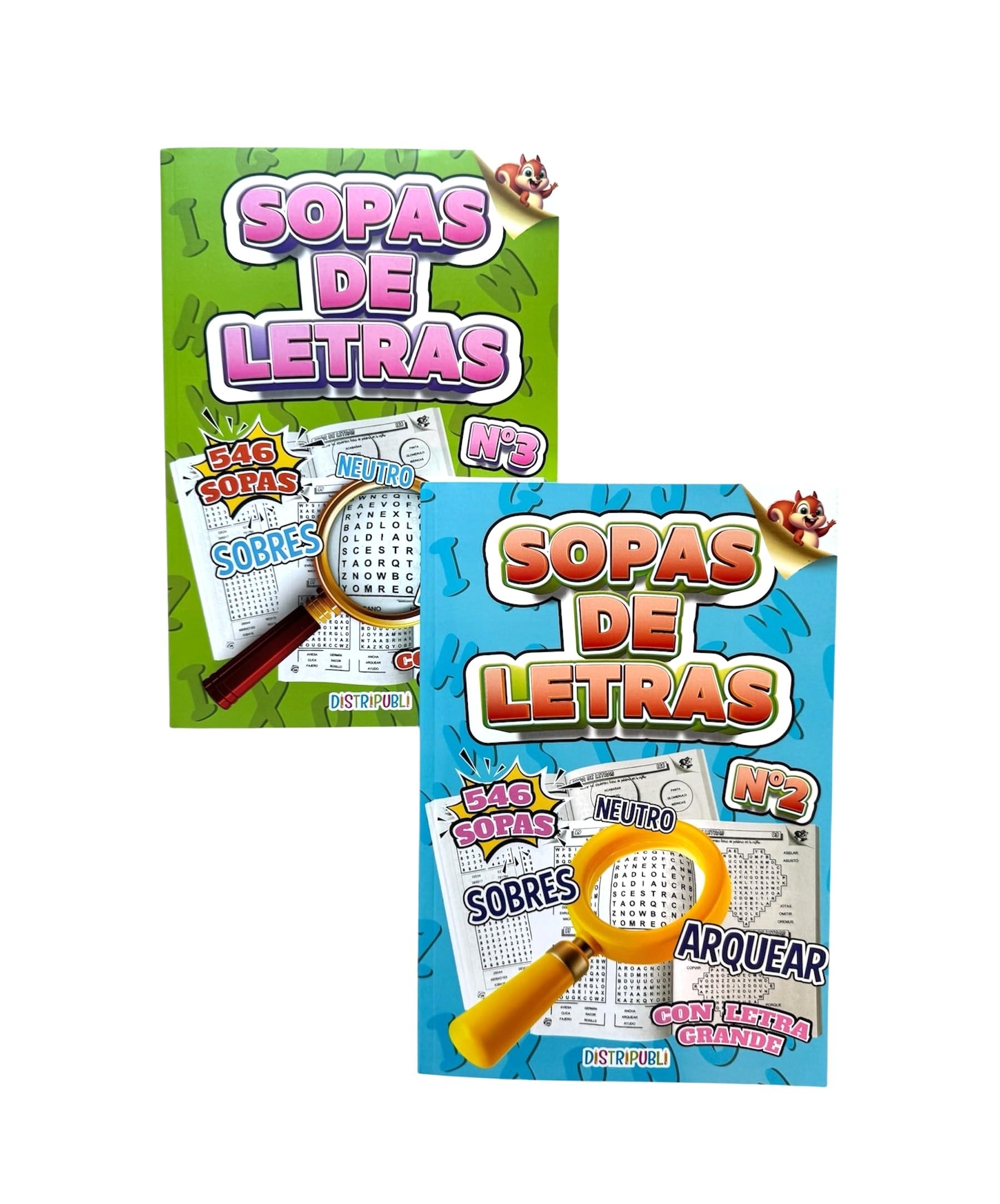 1092 Large Letter Soups Pack of 2 Books for Adults Entertainment and Mental Exercise Black and White