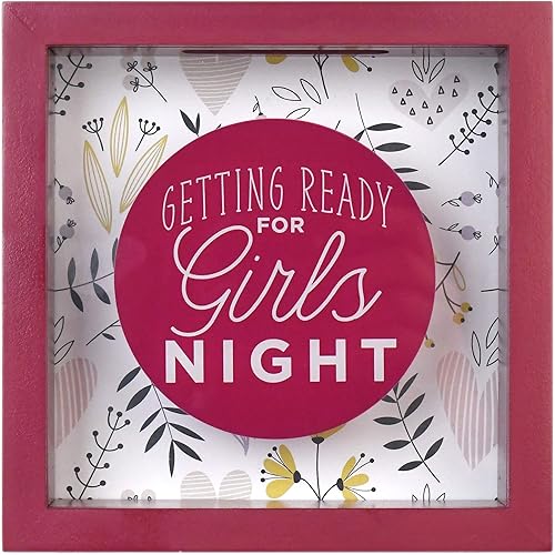 Prinz Getting Ready for Girls - Alcancía de ahorro nocturno para adultos, caja de ahorro para niños, caja de madera de sombra de 6 x 6 pies, color