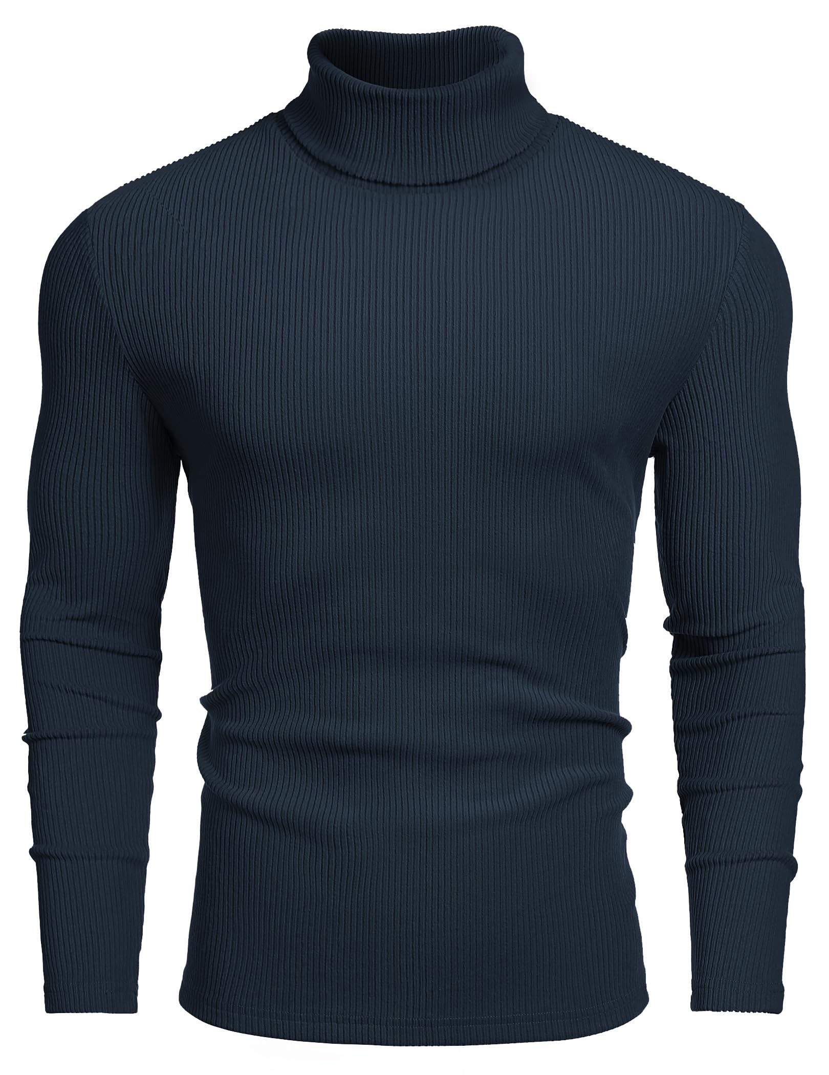 COOFANDY Herren Rollkragenpullover Turtleneck Langarmshirt Männer Longsleeve T-Shirt Unterziehshirt Basic Pulli Slim Fit