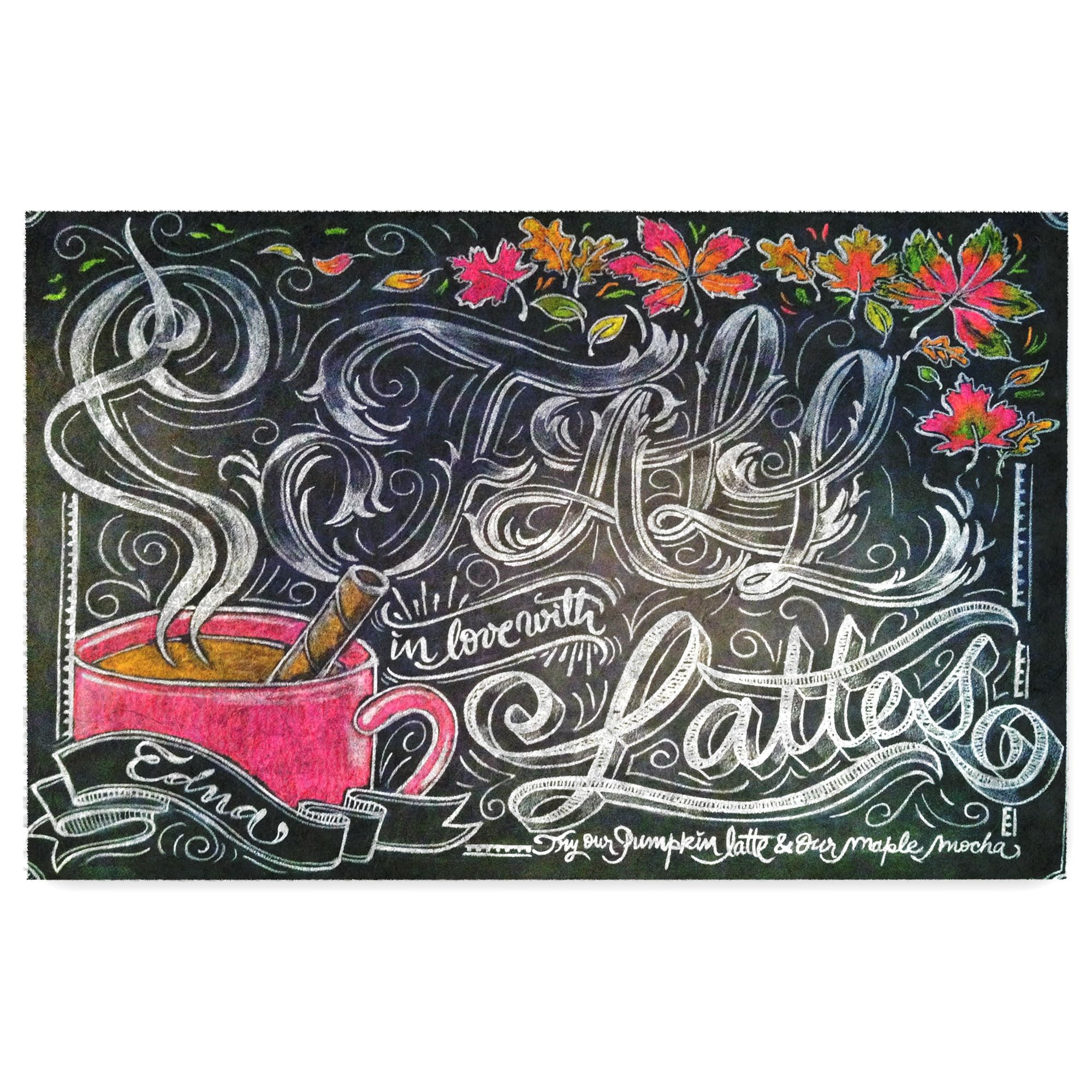 Monnhein Kapı Önü Paspası - Modern ve Şık Kapı Paspası | Ev, Ofis ve Dış Mekân Kullanımı İçin (Latte Aşkı) 45x65