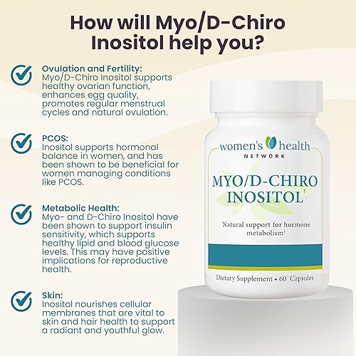 Miniatura 2 de Myo & D-Chiro Inositol 401 Fórmula - Apoya la salud reproductiva de las mujeres, la regularidad menstrual y el equilibrio metabólico - Vegano -