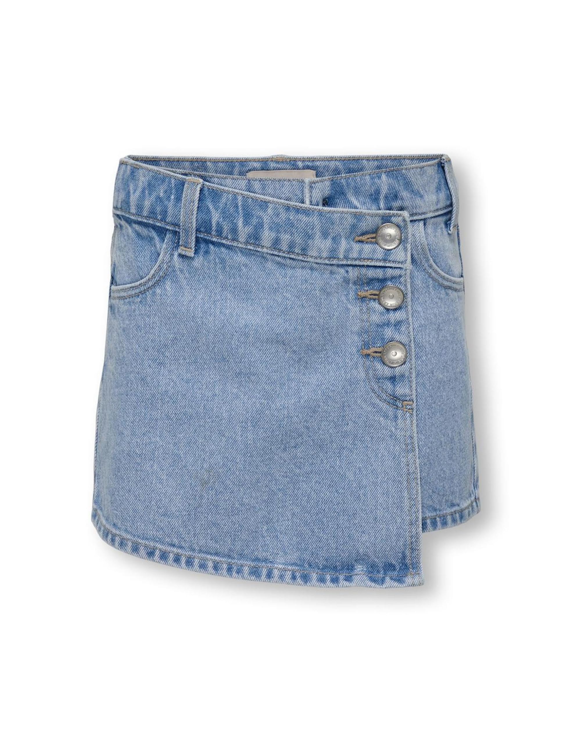 KIDS ONLY Girl's KOGJENNY Skort DNM PIM020 Culottes, Light Blue Denim,