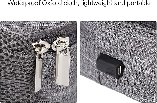 Miniatura 6 de Asixxsix Fiambrera eléctrica, portátil, impermeable, de tela Oxford, calentador de alimentos USB, mini horno para automóvil, oficina, hogar, cocina,