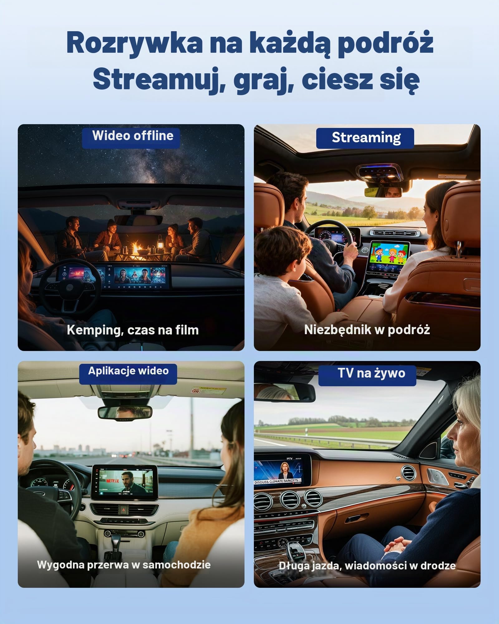 OTTOCAST Play2Video Ultra 2026 aktualizacja bezprzewodowego adaptera CarPlay i Android Auto AI Box, Android 12, 4 GB + 32 GB, Bluetooth 5.4, WiFi 5 GHz, strumieniowanie z Netflix YouTube, Amazon Video