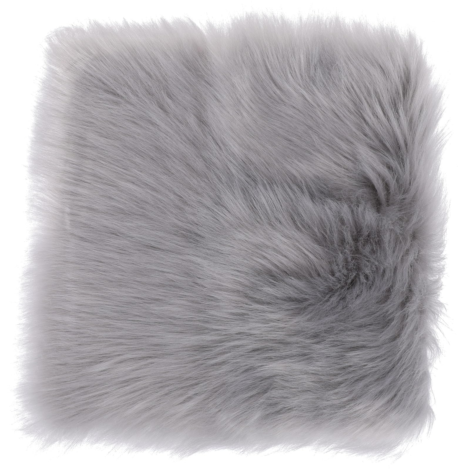 Sibba Alfombra Cuadrada De Piel Sintética, Esponjosa Lavable para Decoración De Habitación De Niños Y Niñas Cojín Mullido para Decoración De Dormitorio Universitario Color Gris Tamaño Pequeño
