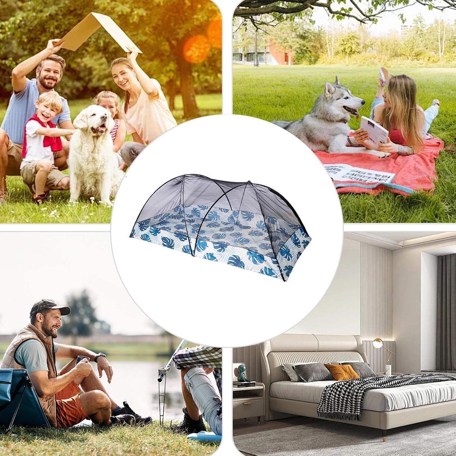 Sleeping Net,Foldable Fly Protection Netting Barrier,Bed Sleep Mesh Net | for Adults Family Sleeping Outdoor Tent Backpacking Travel Bedroom Dormitory Patio