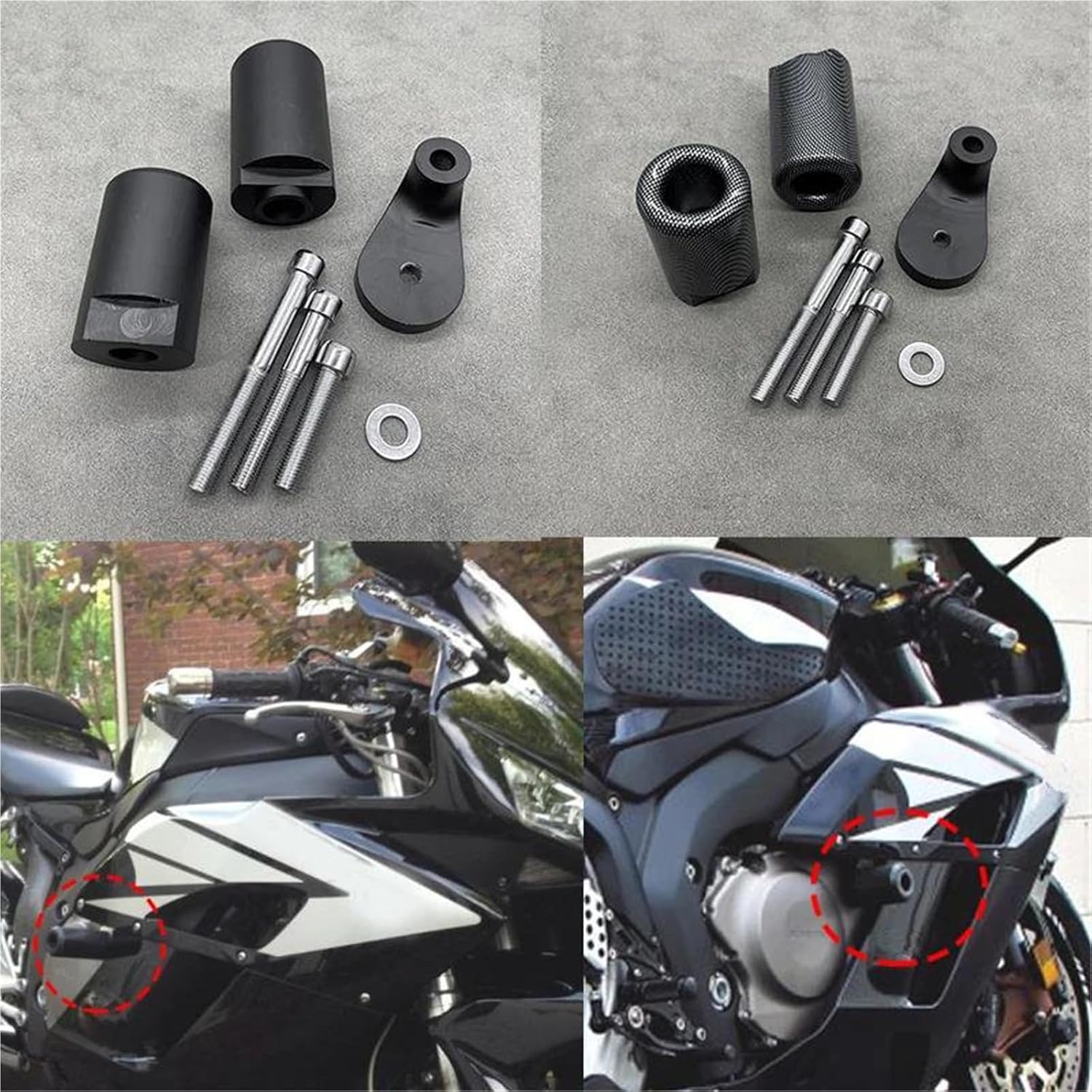 衝突防止フレームスライダー オートバイ ノーカット フレーム