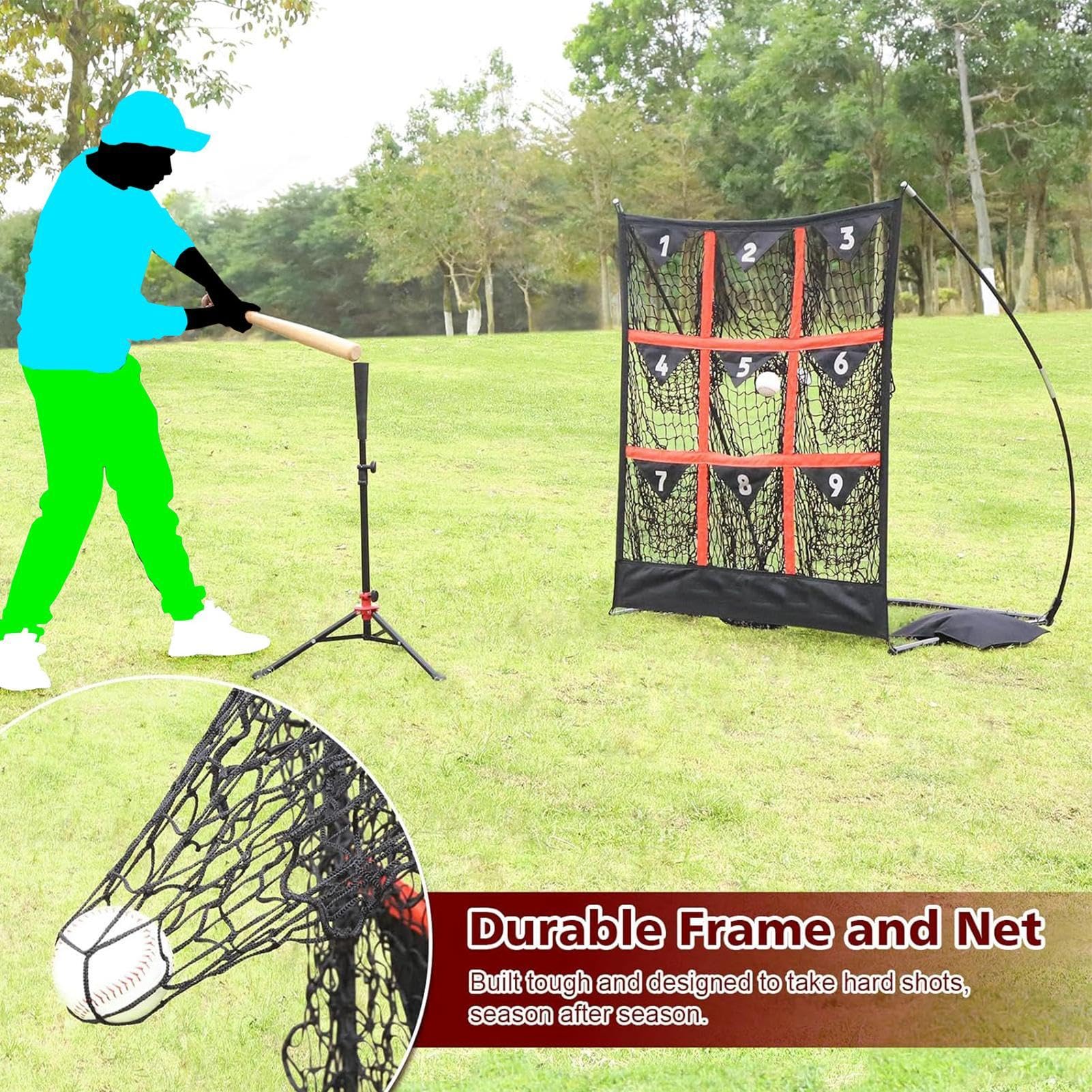 Baseball Pitching Target Nets, Portable Hitting Target Net, Professional Practice Tool & Trainer Accessory for Kids & Adults, 78,74 x 106,68 x 124,46 cm, Heavy Duty