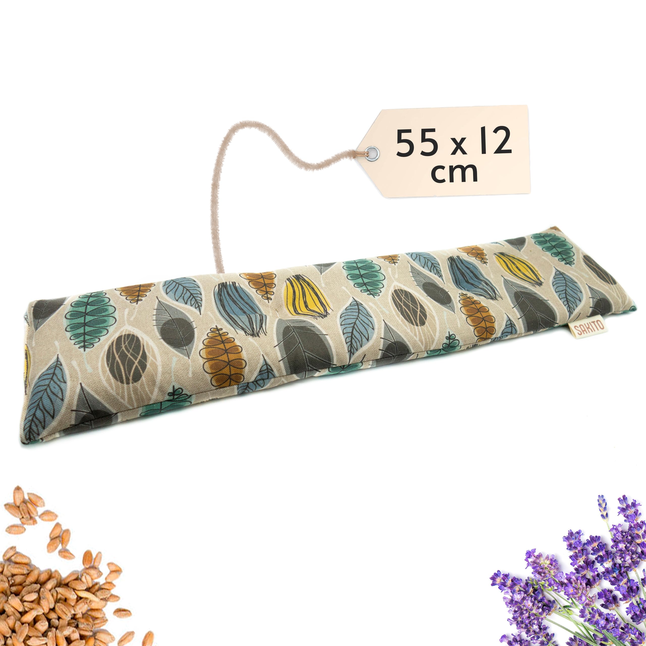 Saco Semillas Microondas (55x12 cm) - Cojin Térmico Natural para Cervicales y Lumbalgia, Uso en Calor o Frio - Gran Retencion de Calor - Muy Duradero con Tela de Primera Calidad - Aroma a Lavanda