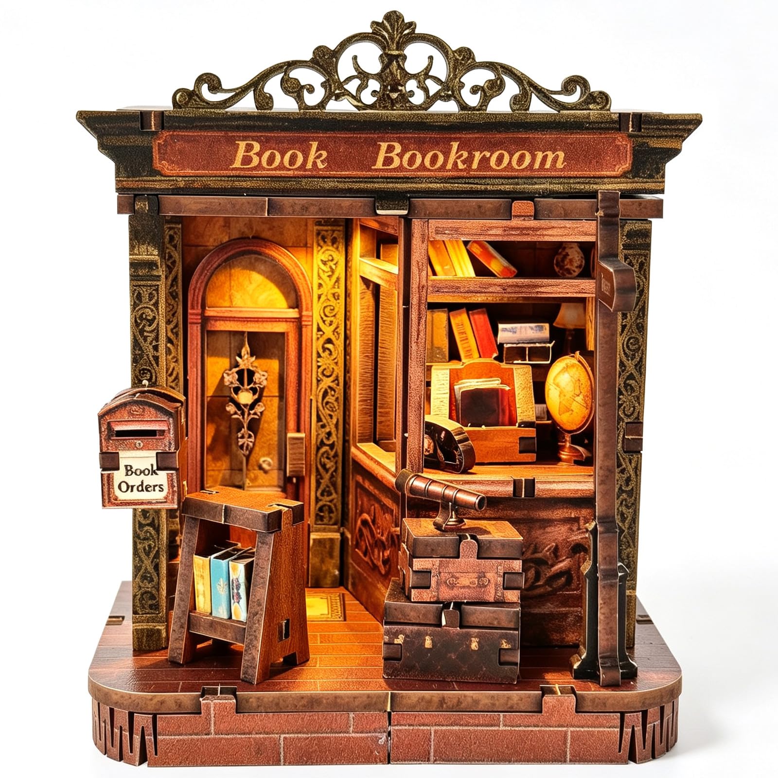 ZBKYILF Book Nook Kit for Adults, Light Up Book Nook