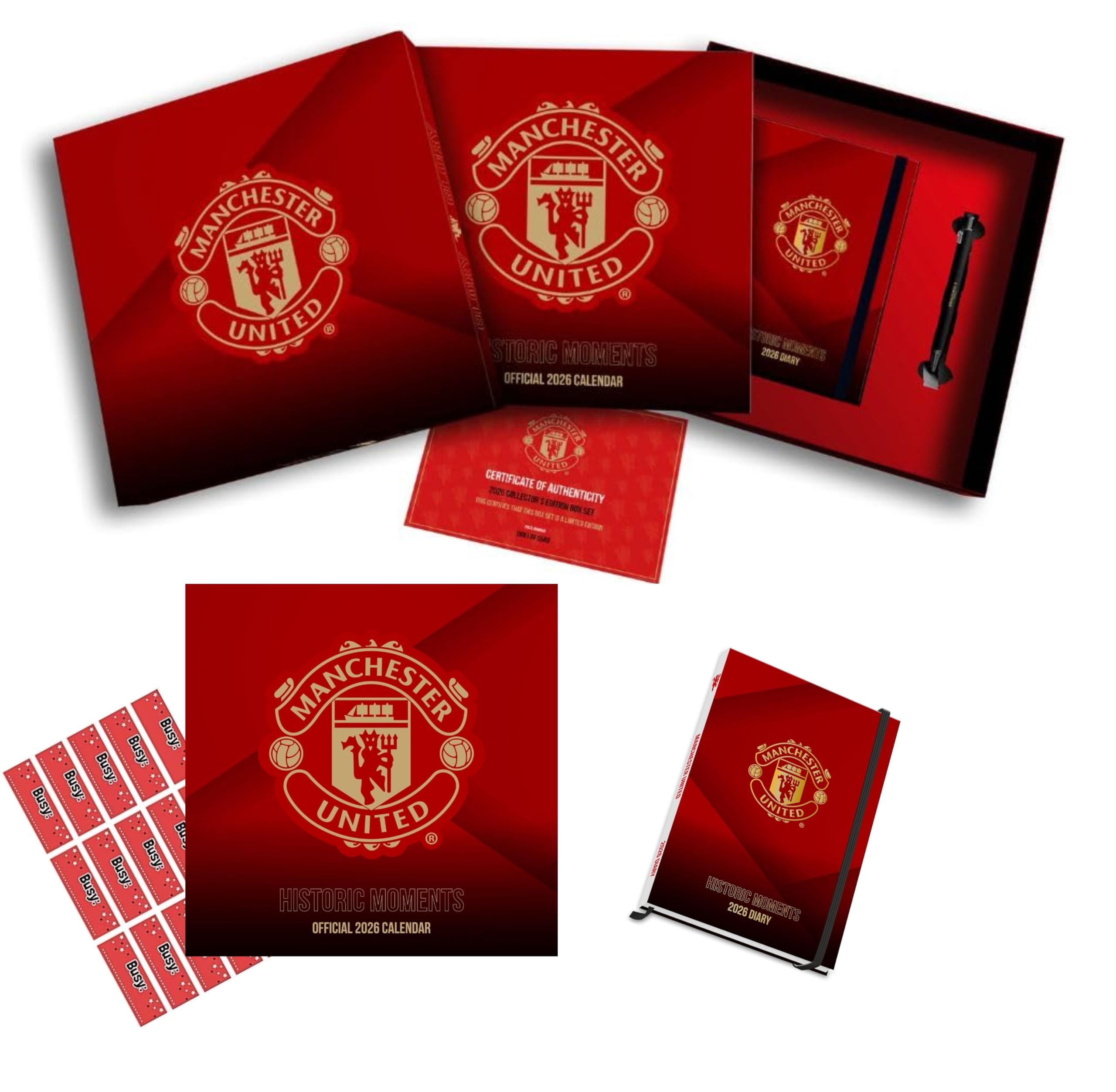 Manchester United 記念グッズセット Manchester United Calendar Musical Gift Box Set Keepsake Calendar