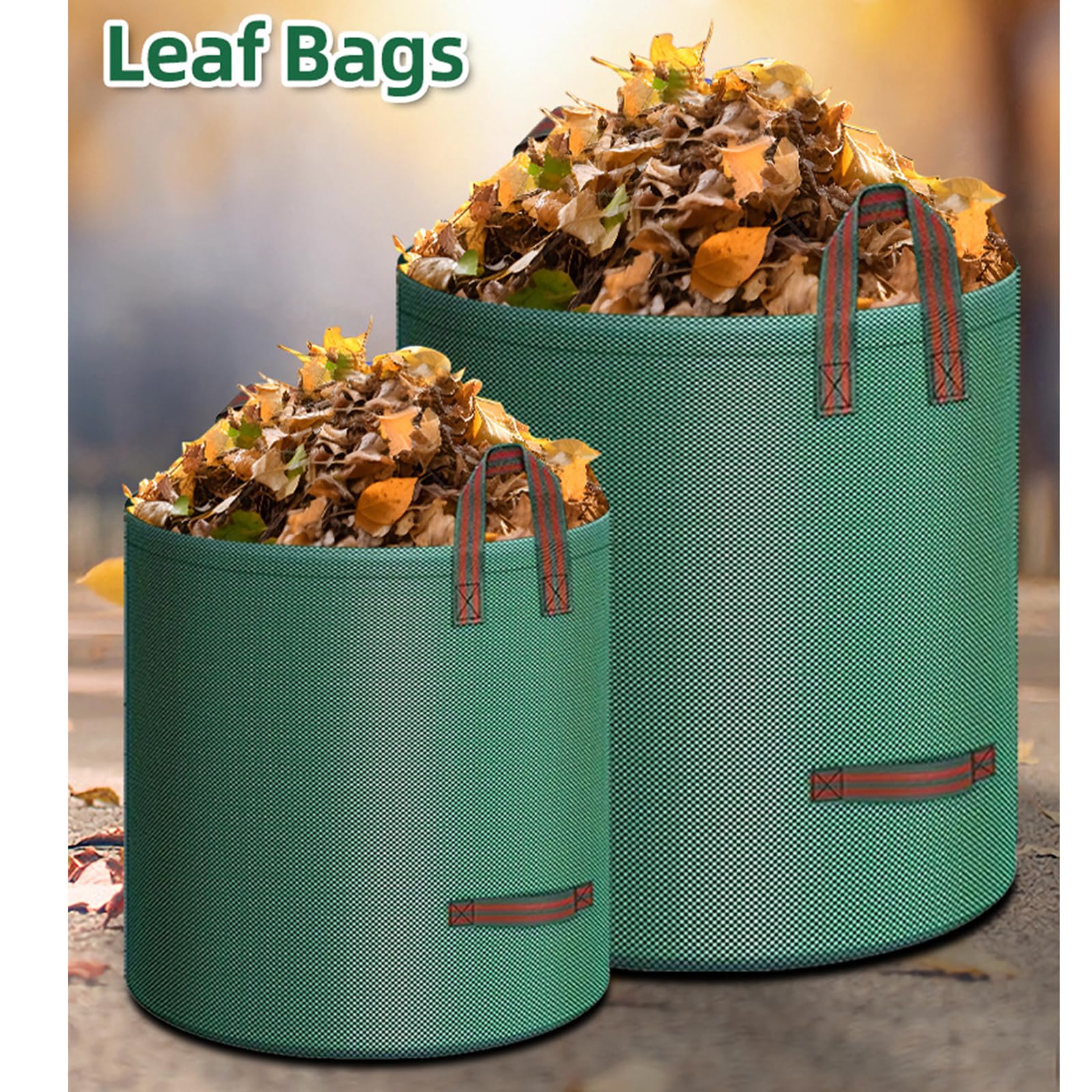 Bolsas y guantes de jardín, almacenamiento de residuos y bolsa de recogida de césped, soporte plegable para bolsas de basura, bolsas de herramientas para residuos de jardín, hojas de hierba, ideal