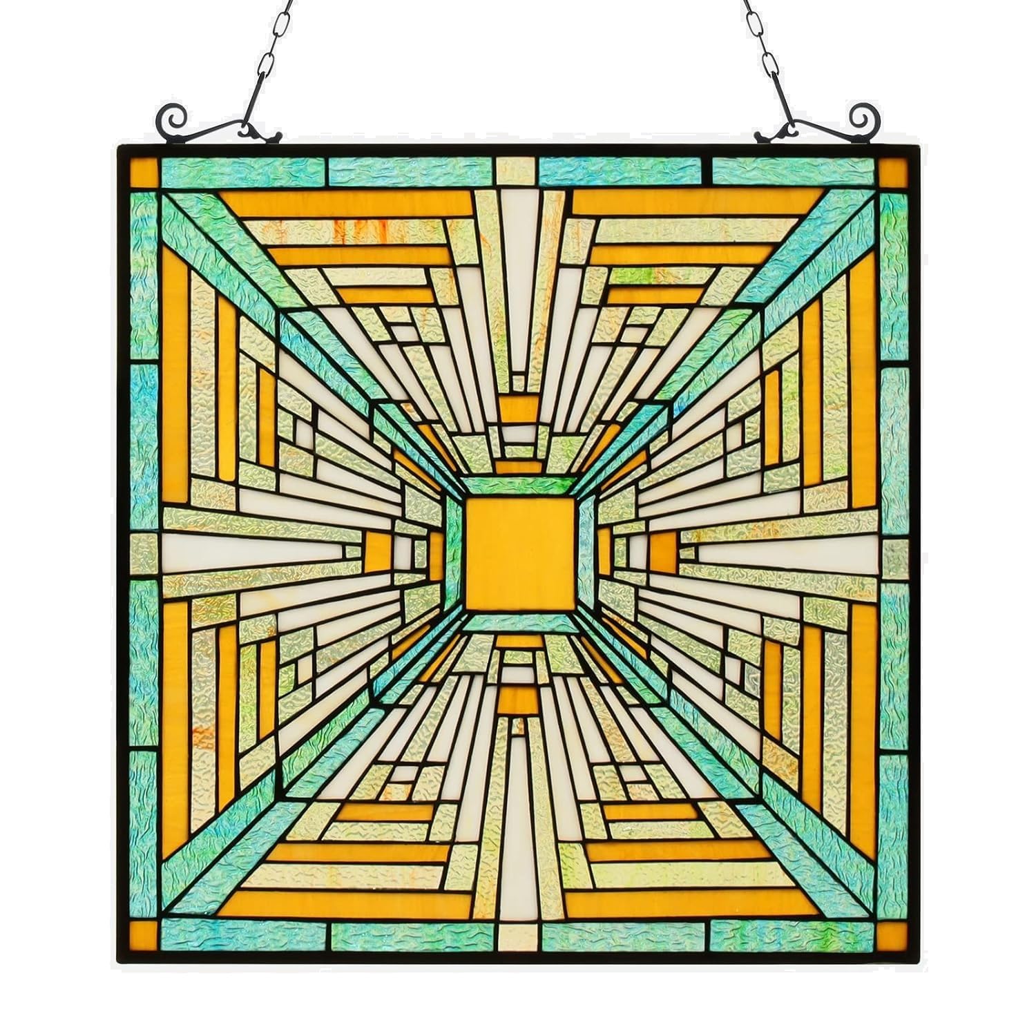 Stained Glass Window Hangings, Handmade Suncatcher Stained Glass Window Panels for Window Decor…