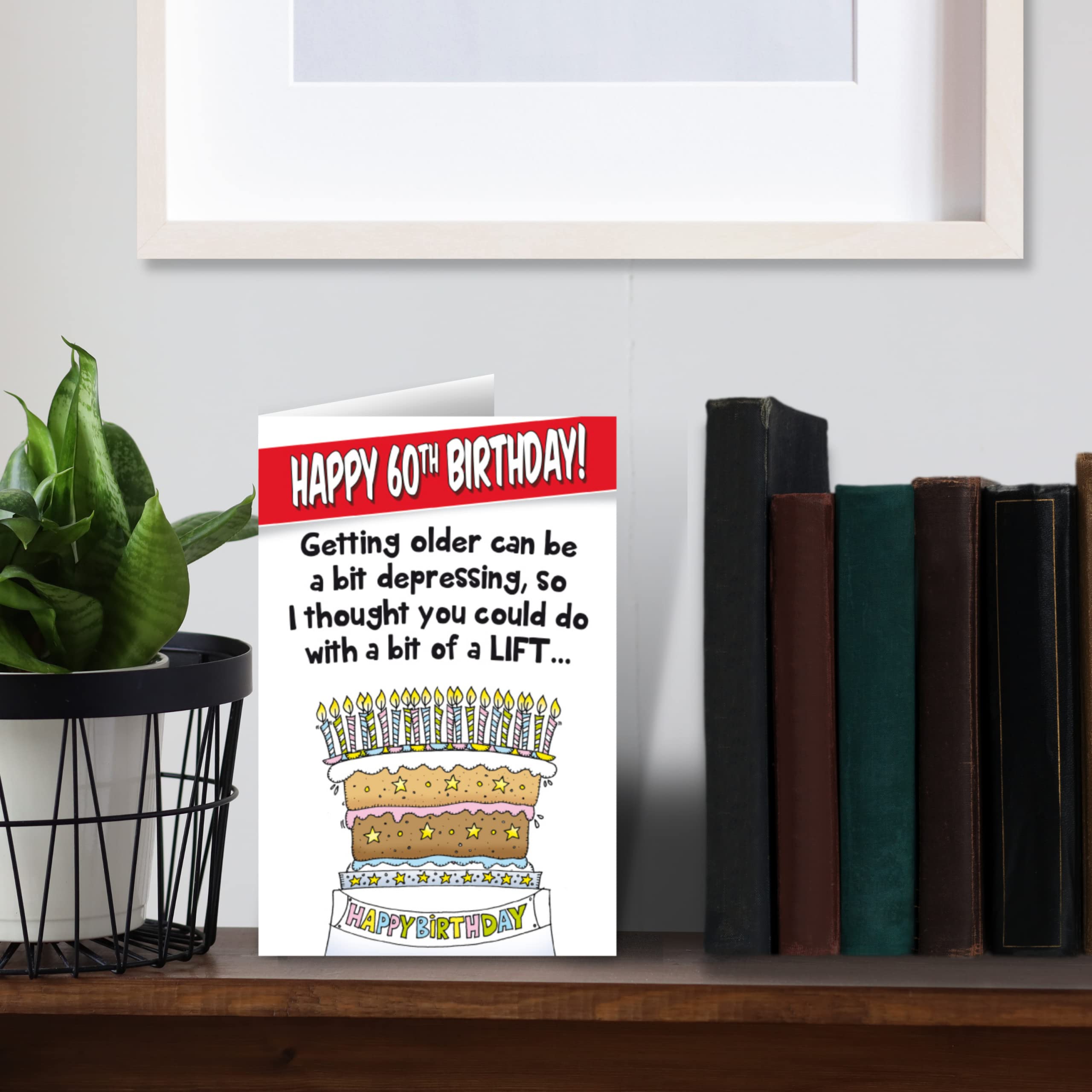 60th Birthday Card 159mm x 235mm ZXW8028 : Amazon.sg: Office Products