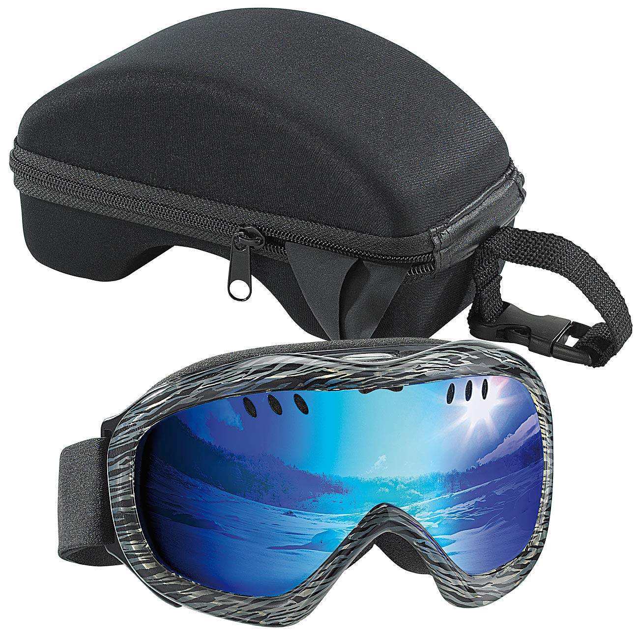 Speeron maschera da sci: 2er-Set Superleggero Occhiali da sci e snowboard high-tech, Protezione UV S2, Ventilazione della montatura con Anti-Fog (occhiali snowboard, con protezione UV, donna)