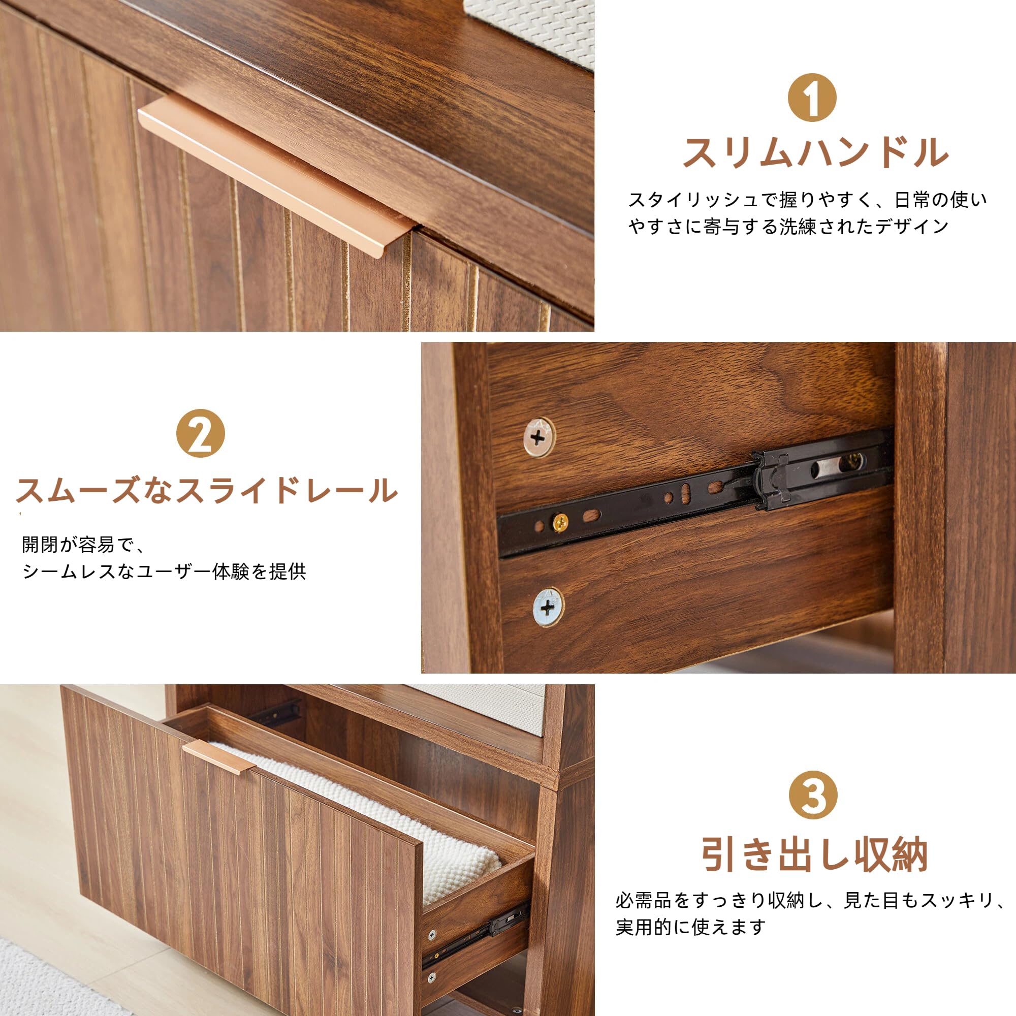 Amazon.co.jp: YAMAKAWAKAGU 本棚 収納ラック 引き出し付き 木制 幅