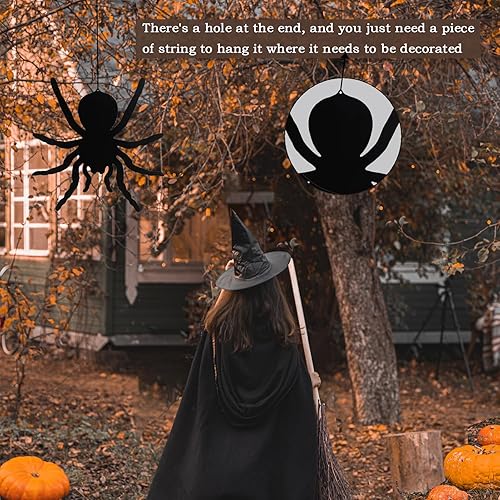 Miniatura 5 de Decoración de araña, decoración de Halloween, araña de metal adecuada para interiores y exteriores, patio, césped, jardín, pared, hogar, porche,