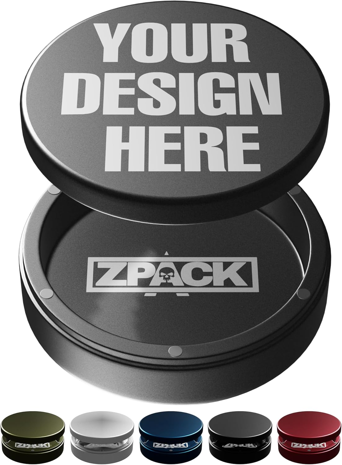 ZPACK Custom Zyn Metal Can Magnetic, Gadgets For Men, Custom Zyn Can, Laser Engraved EDC Tin with Magnetic Closure, Personalized Slim Metal Pouch Can, Gift For Him - Customizable (Your Logo)