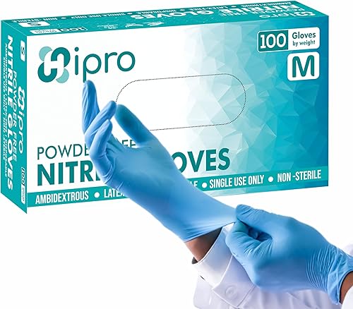 Cómodos guantes desechables de nitrilo de 4 mil, de alto tacto, sin látexpolvo, no estériles, para cocinar, limpiar, 100 unidades