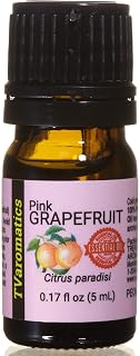 TVaromatics Pink Grapefruit of Argentina and Mexico 100% Pure Essential Oil – 1/6 fl oz (5 mL) - Citrus × paradisi