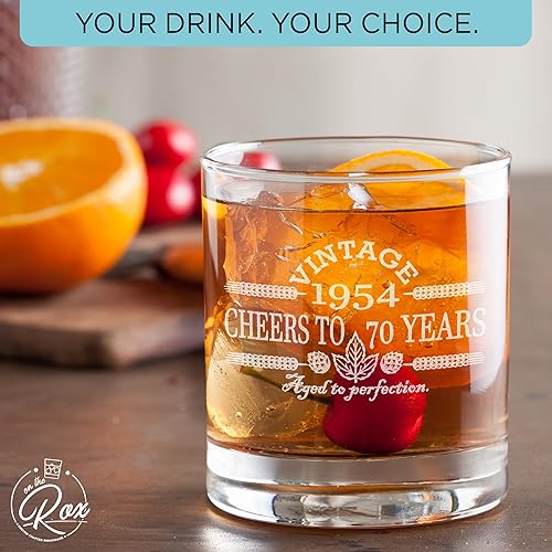 Miniatura 6 de On The Rox Regalos de cumpleaños número 50 para hombres y mujeres vaso de whisky de 11 onzas decoraciones de cumpleaños número 50 para hombres ideas