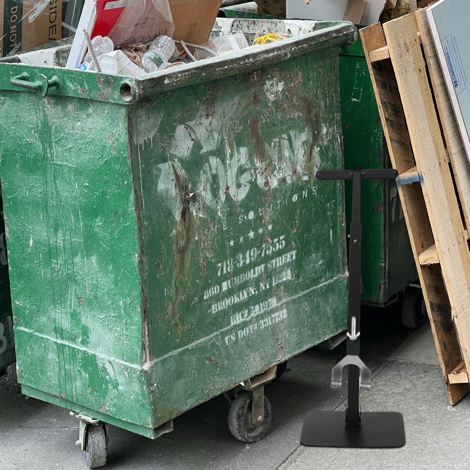 Compactador de Basura Manual de Hierro Negro para Hogar | Reducción de Volumen y Almacenamiento Optimizado, Uso en Restaurantes de Comida Rápida, Formato Comercial Duradero