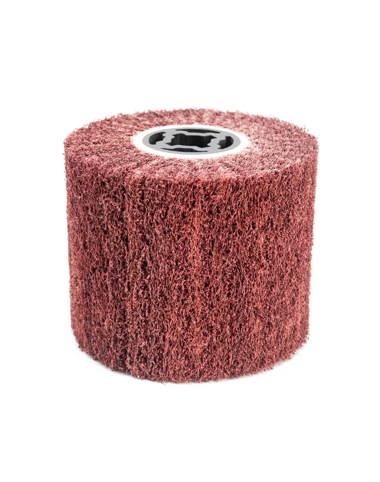 QWORK Rotelle abrasive in tessuto non tessuto a grana 60, per trafilatura, lucidatura, confezione da 4, utilizzate per superfici lisce in acciaio inossidabile